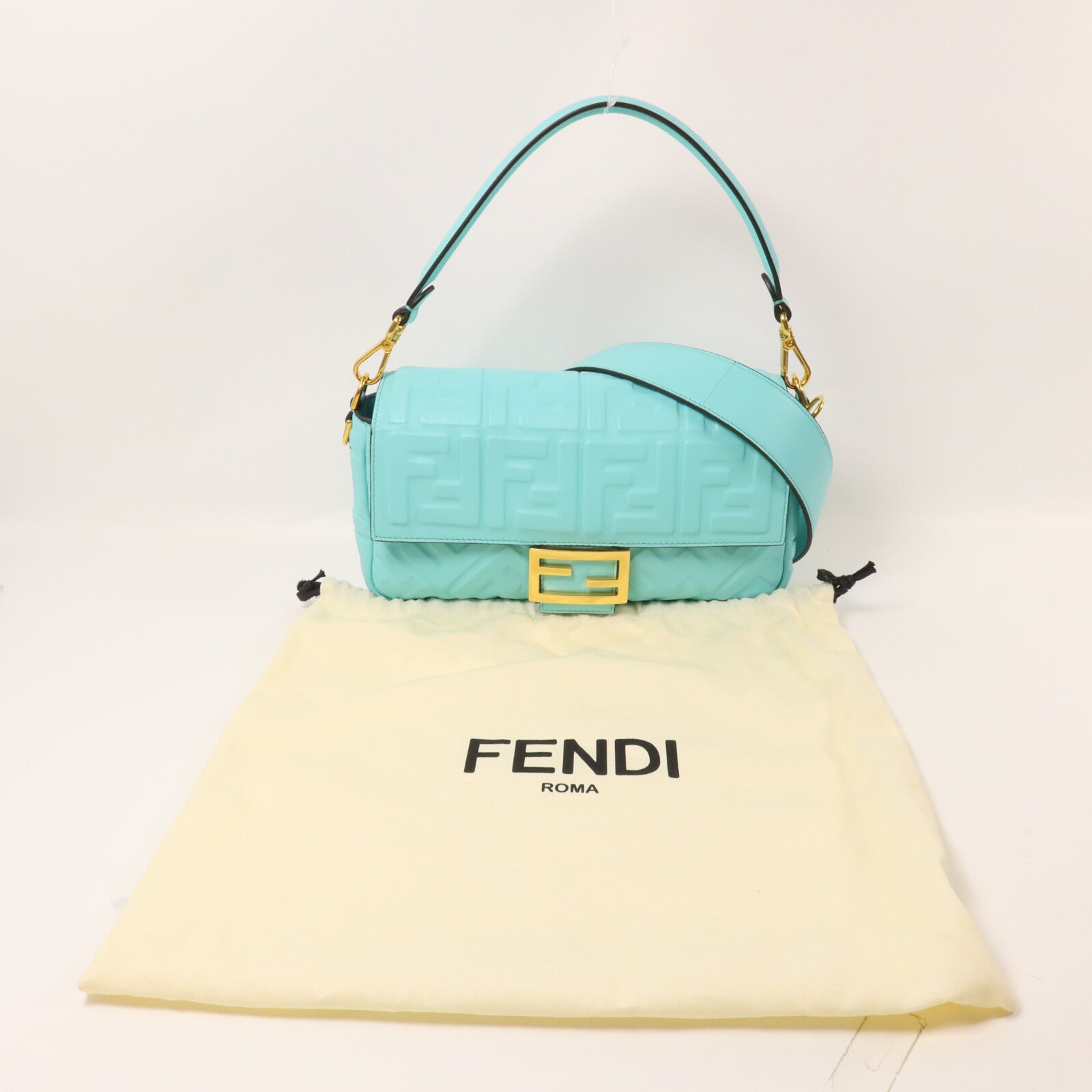 FENDI 牛皮皮革Baguette NM Bag肩背袋