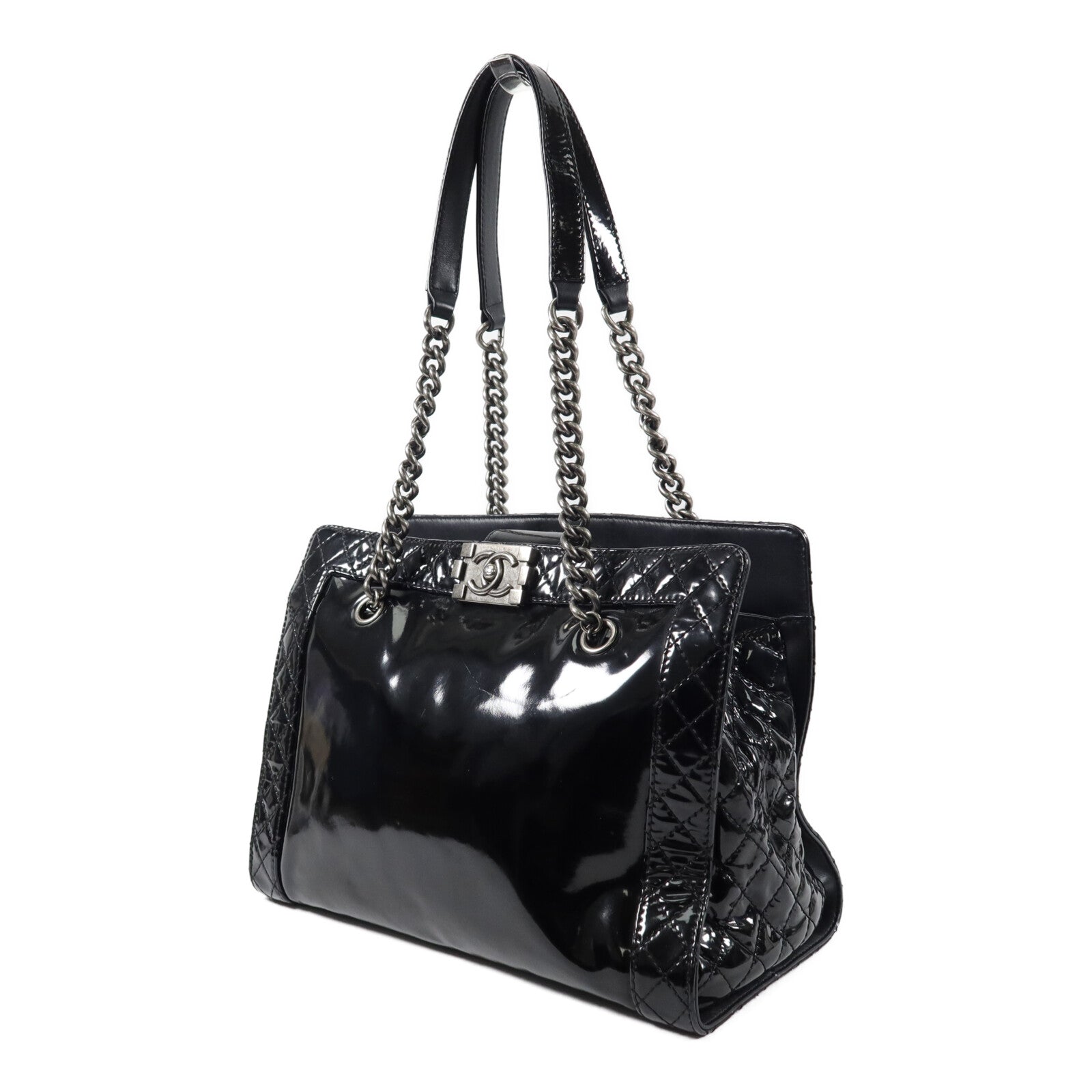 CHANEL 漆皮皮革Boy Tote Bag手挽袋