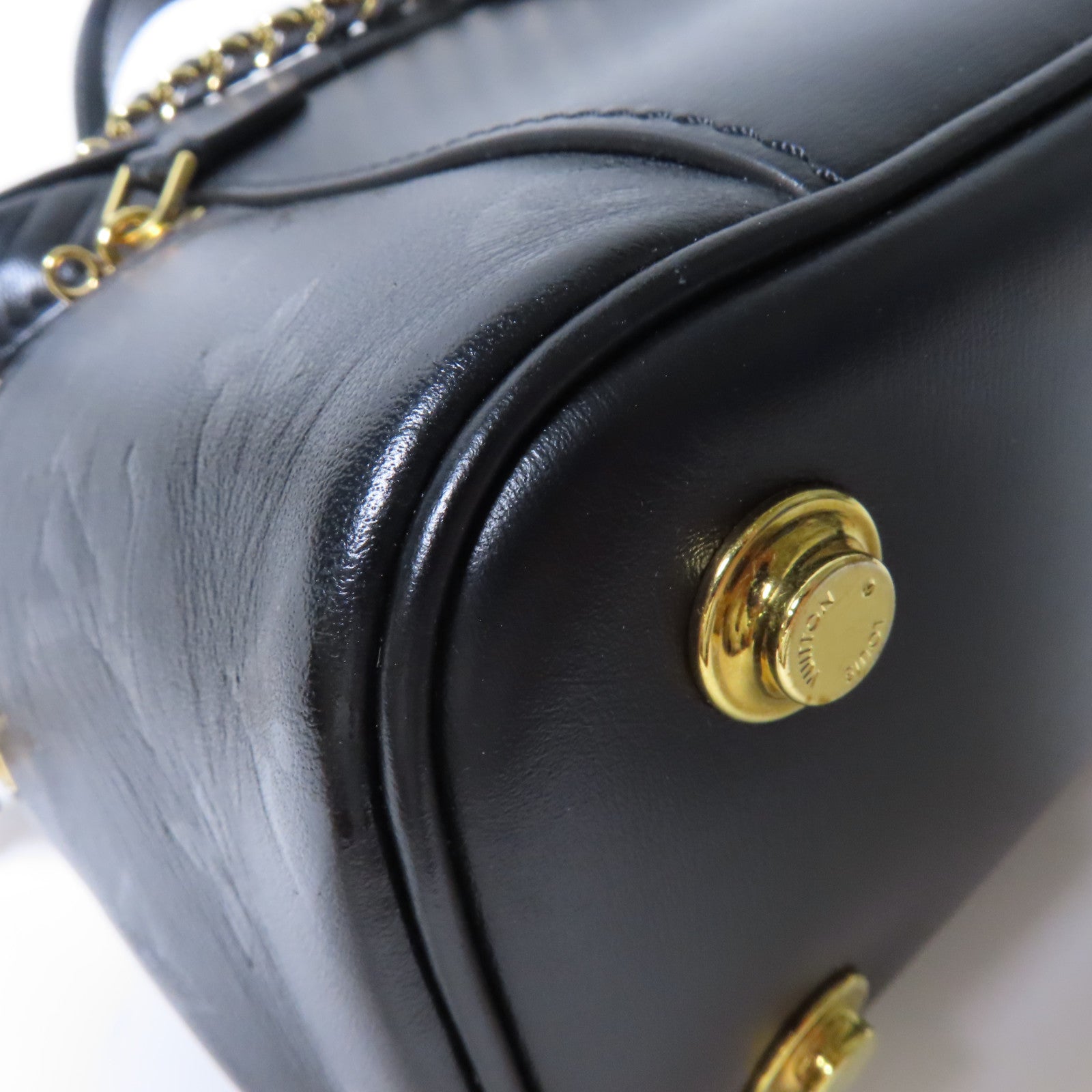 LOUIS VUITTON 【激減優惠】Monogram Ink Vanity PM金扣鏈帶手挽肩背兩用袋黑色