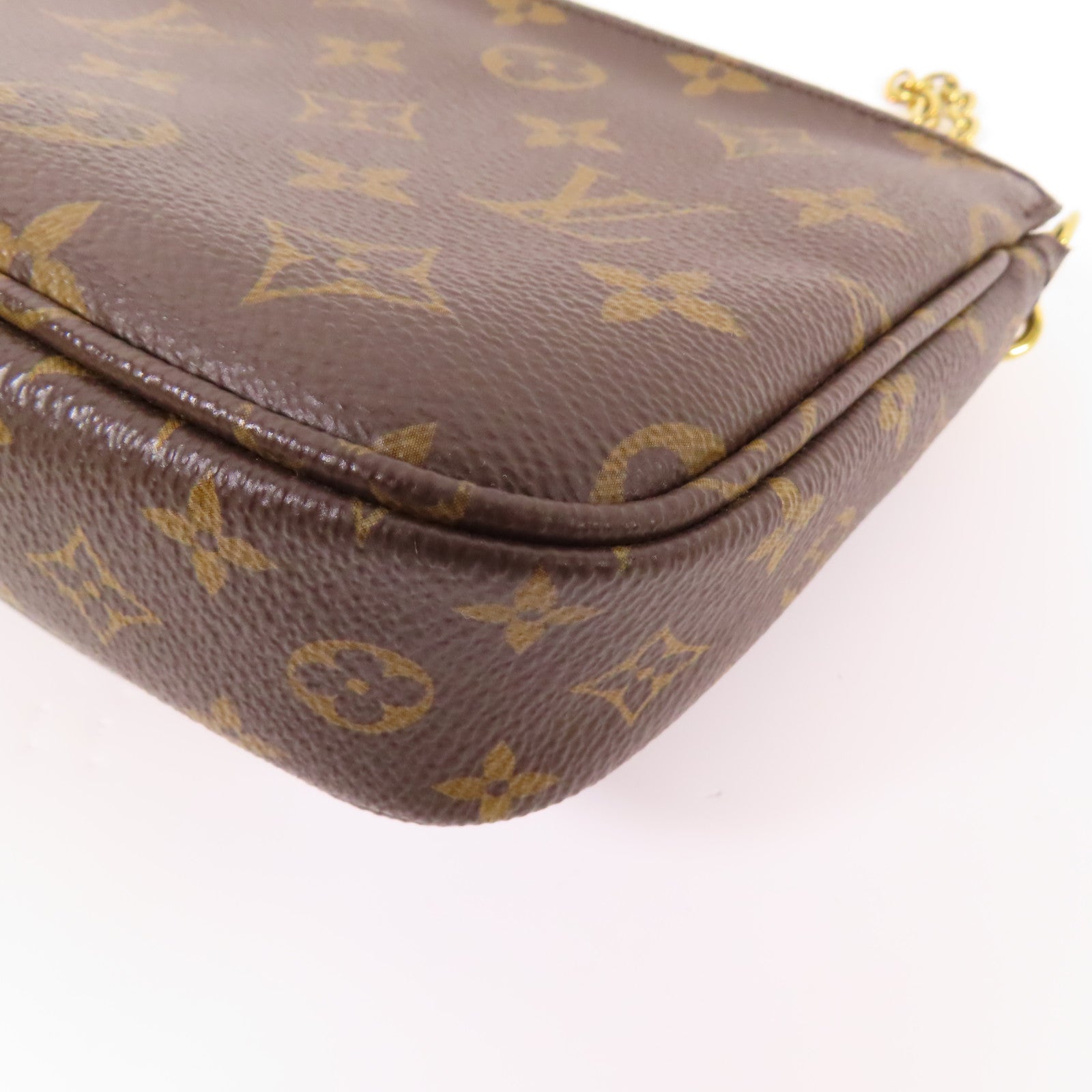 LOUIS VUITTON Monogram Multi Pochette Accessoires金扣手挽肩背兩用袋棕色