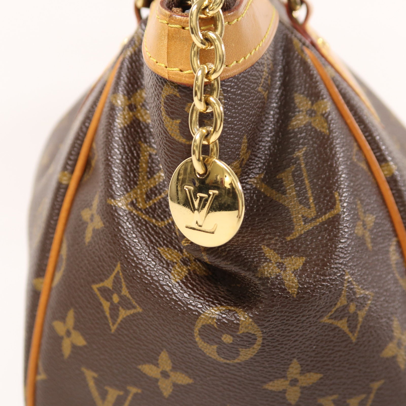 LOUIS VUITTON Monogram Tivoli PM金扣手挽袋