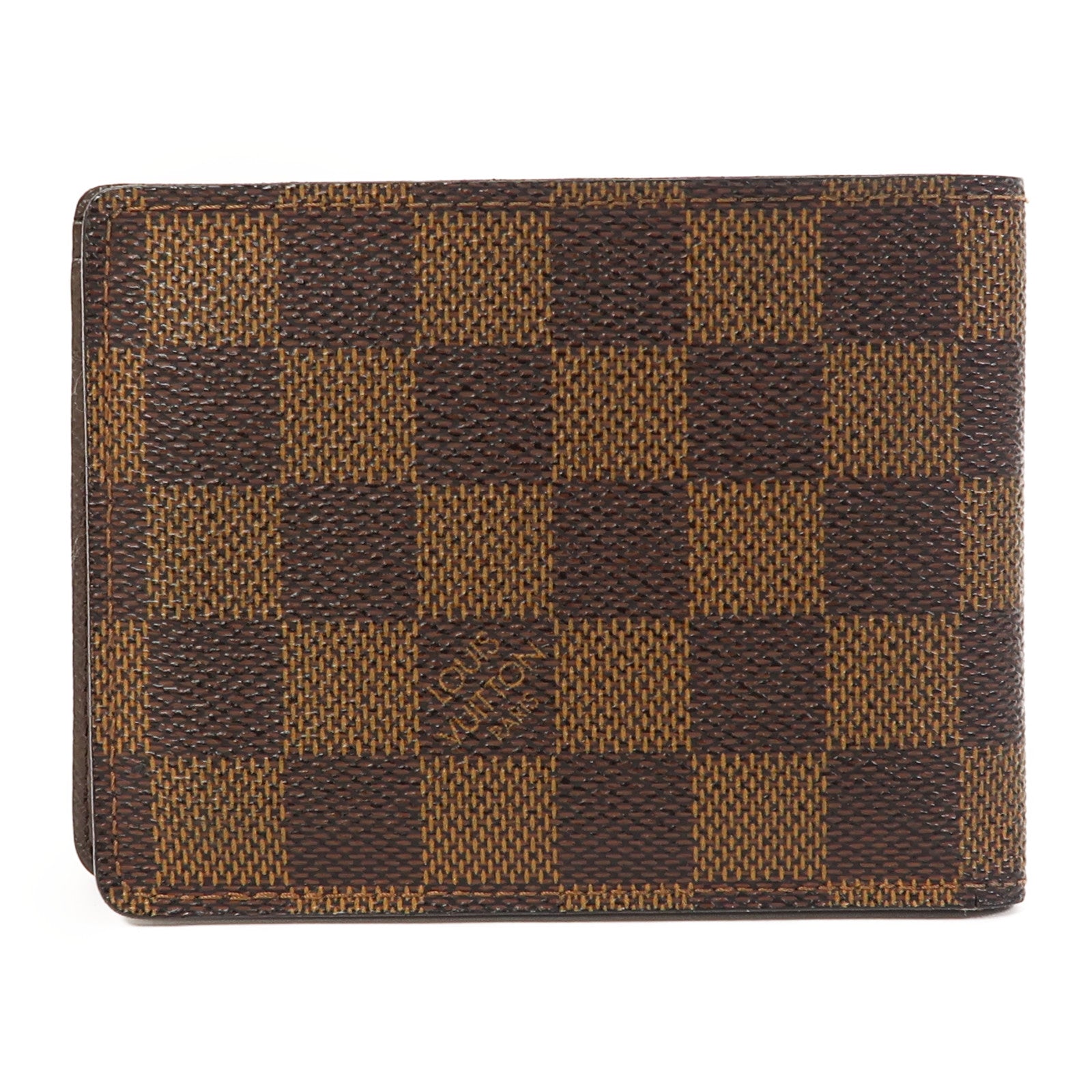 LOUIS VUITTON Damier Ebene Fold Wallet錢包啡色