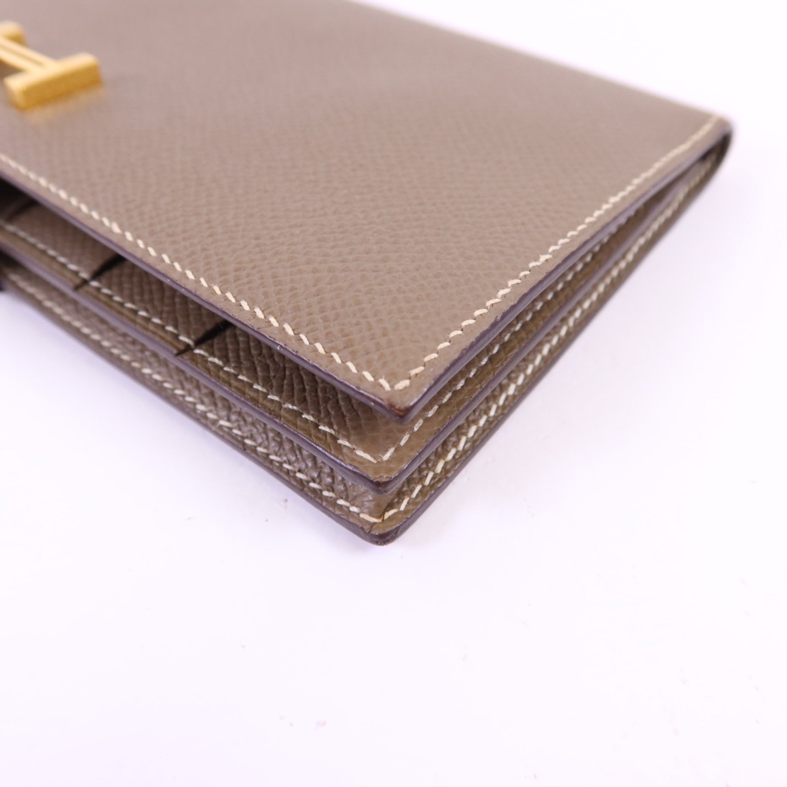 HERMES Epsom皮革Bearn Long Wallet金扣長錢包