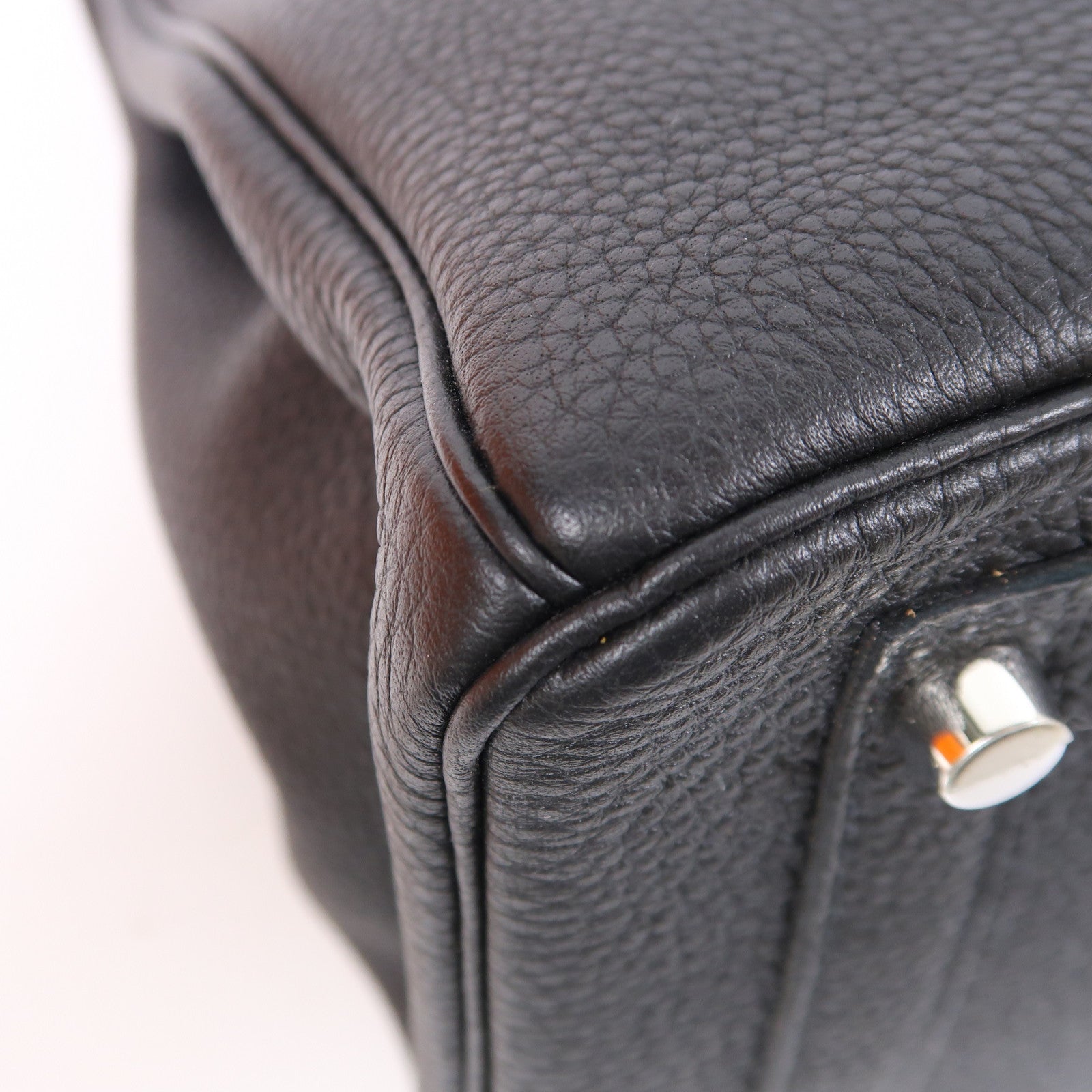 HERMES Togo皮革Birkin 30銀扣手挽袋黑色