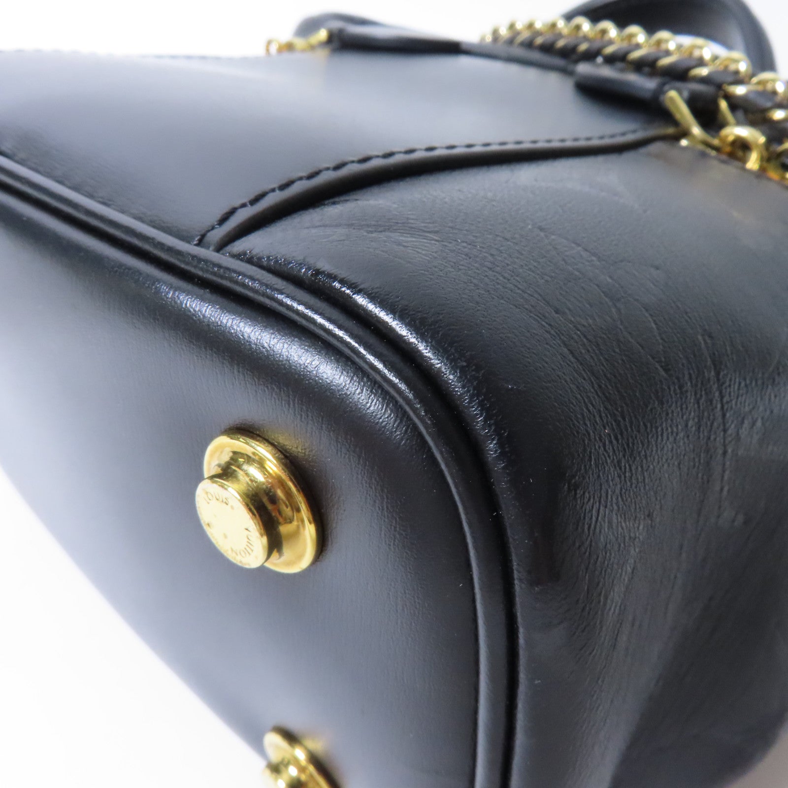 LOUIS VUITTON 【激減優惠】Monogram Ink Vanity PM金扣鏈帶手挽肩背兩用袋黑色