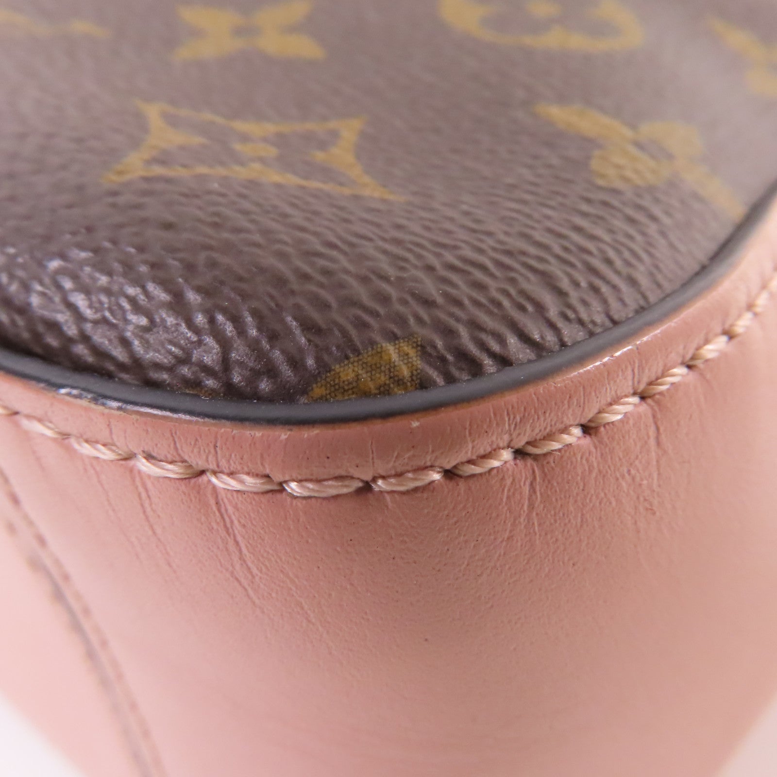 LOUIS VUITTON 【激減優惠】Monogram Saintonge 2Way Shoulder Bag金扣手挽肩背兩用袋啡色/粉紅色