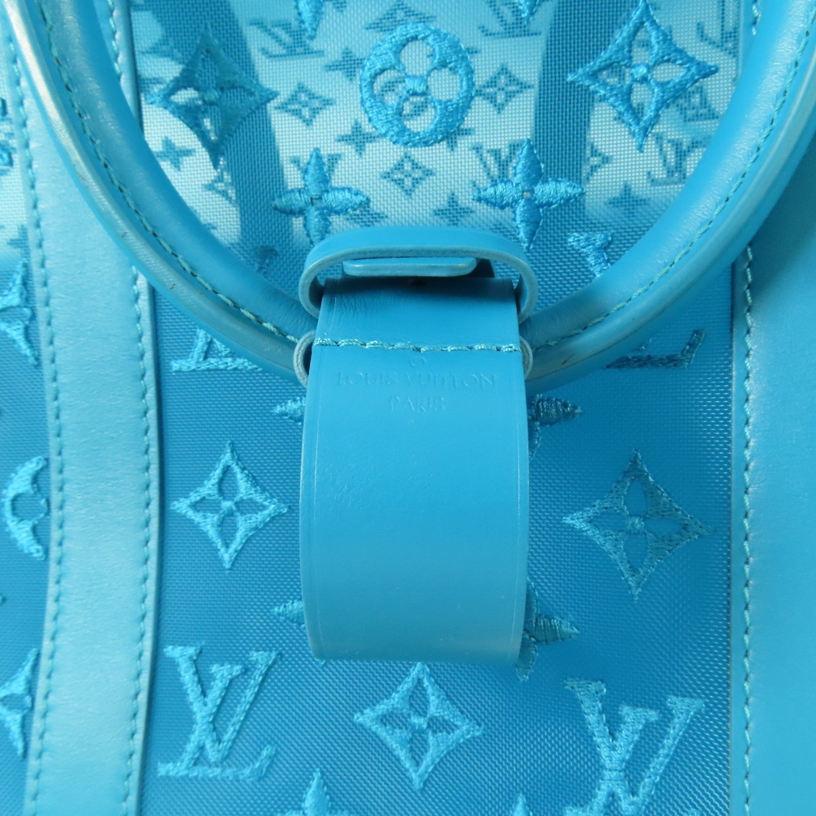 LOUIS VUITTON Monogram Mesh Keepall Triangle Bandouliere 50手挽肩背兩用袋