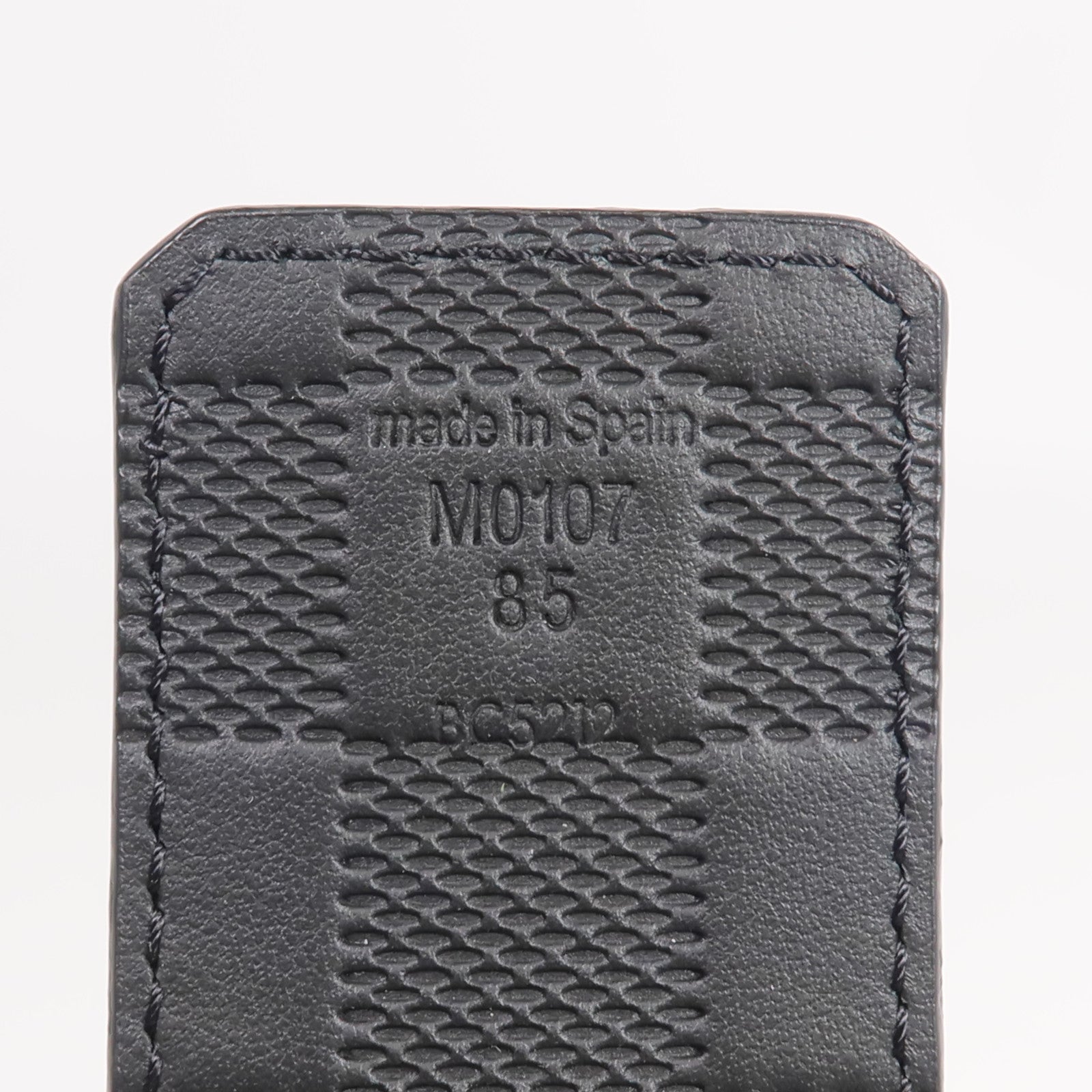 LOUIS VUITTON Damier Infini Belt銀扣皮帶
