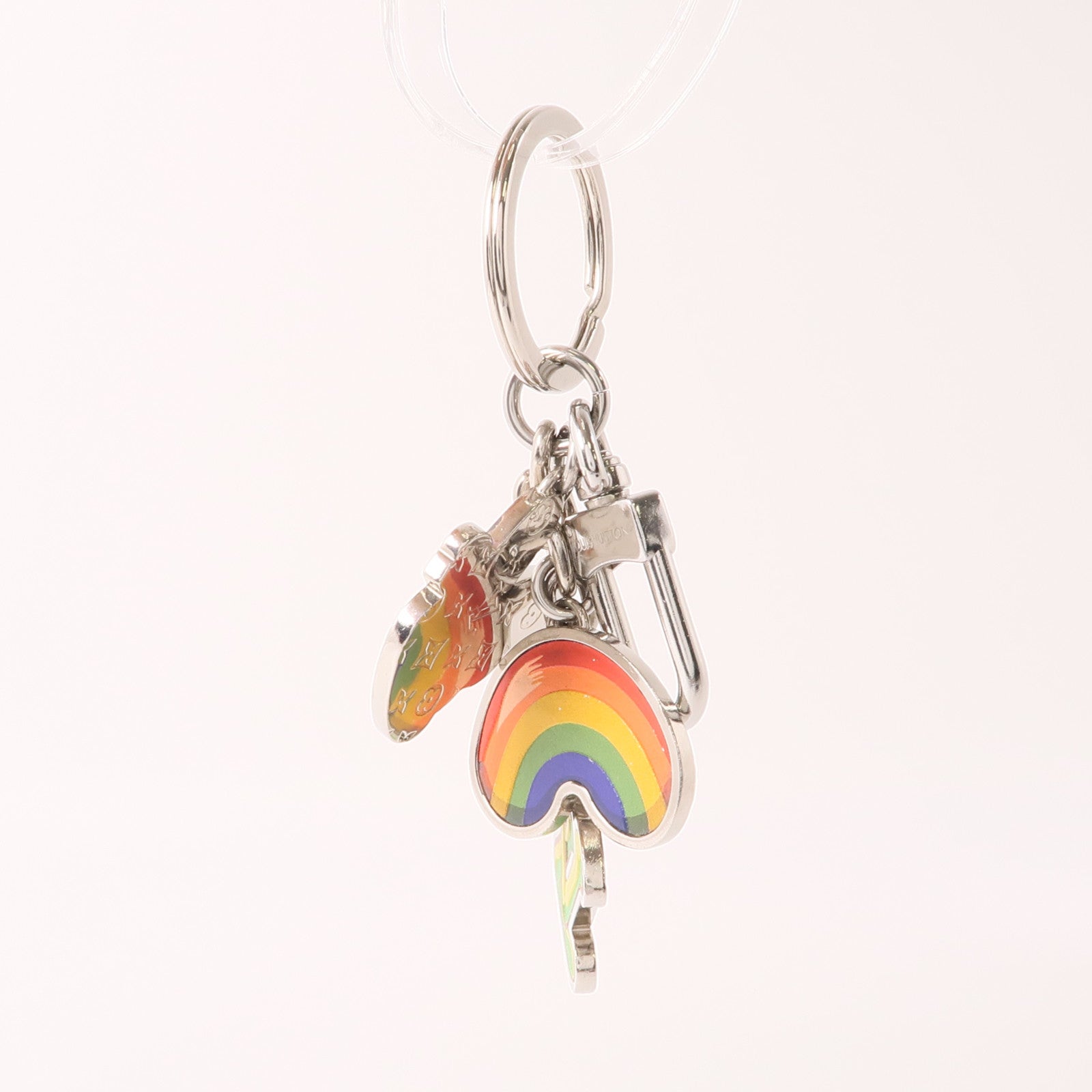 LOUIS VUITTON 金屬Good Vibes Key Ring鑰匙圈銀色/彩色