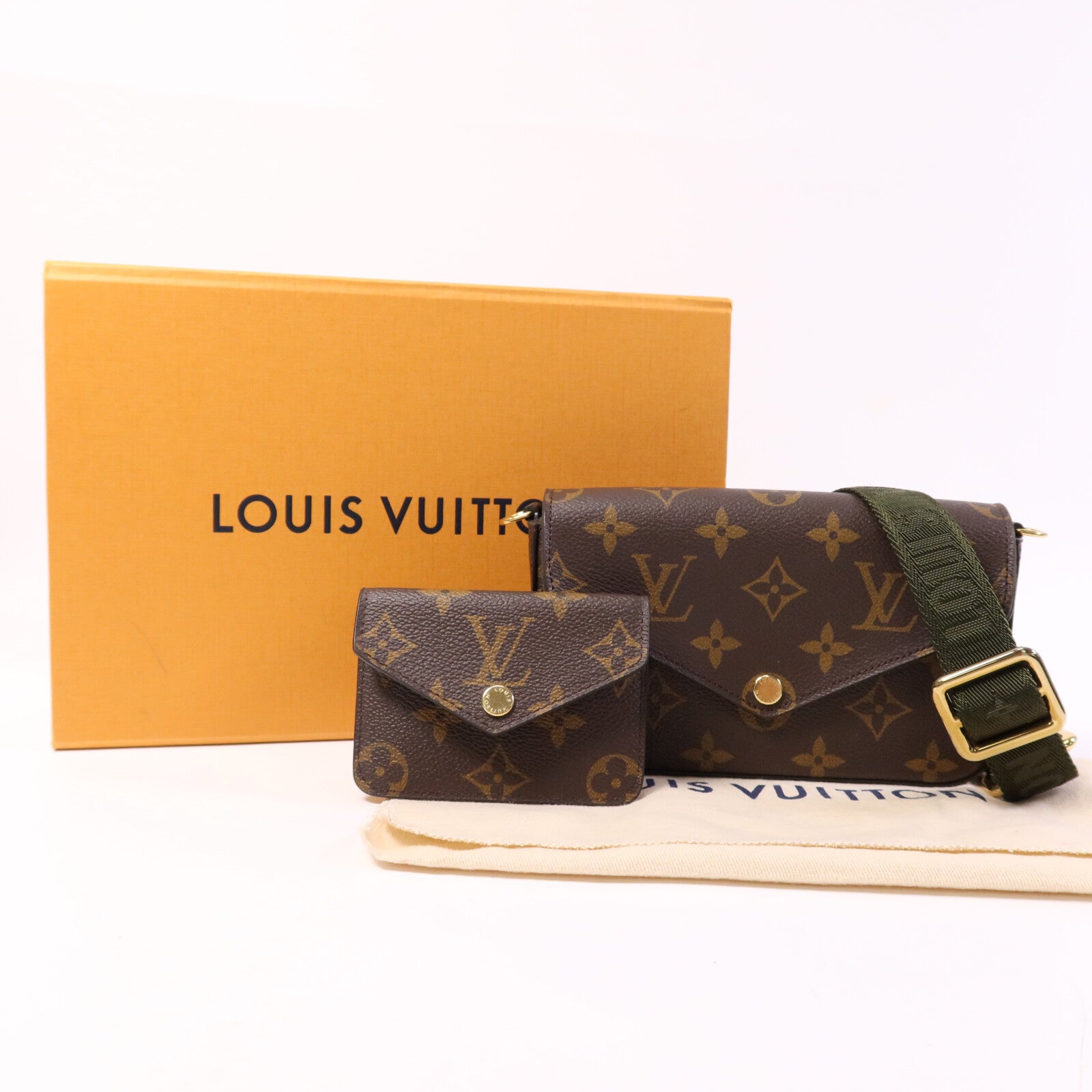 LOUIS VUITTON Monogram Felicie Strap & Go金扣肩背袋
