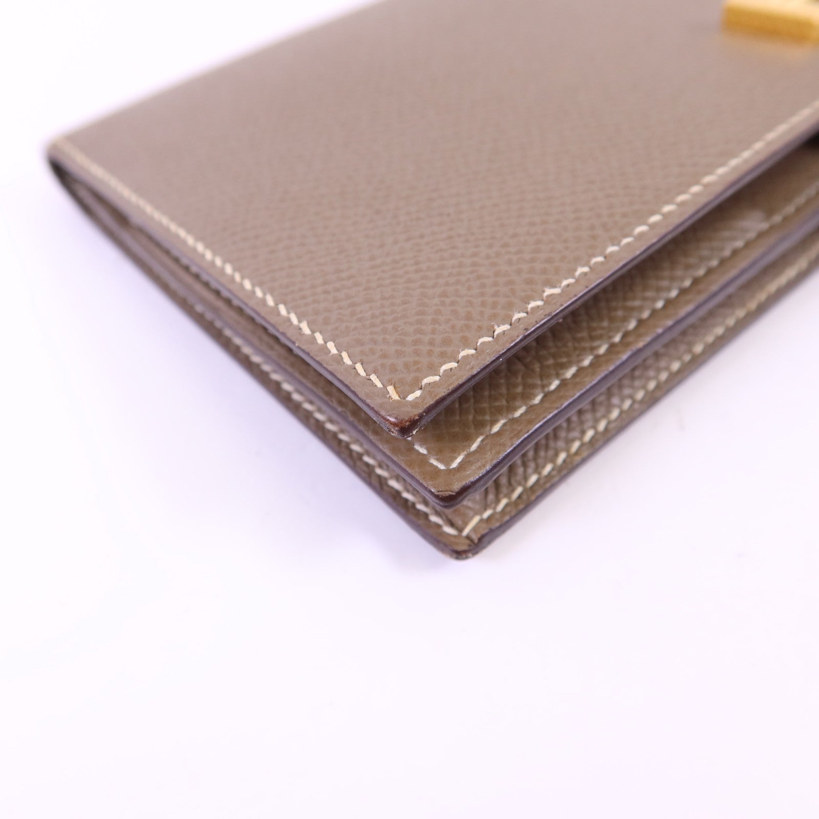 HERMES Epsom皮革Bearn Long Wallet金扣長錢包