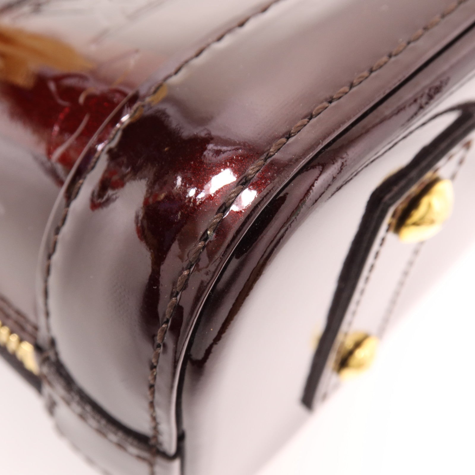 LOUIS VUITTON Monogram Vernis Alma BB金扣手挽肩背兩用袋