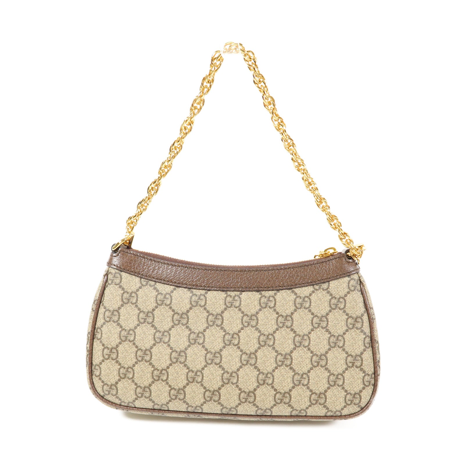 GUCCI GG GHW Ophidia Small 2 Way Shoulder Bag 735132 Coated Canvas Brown