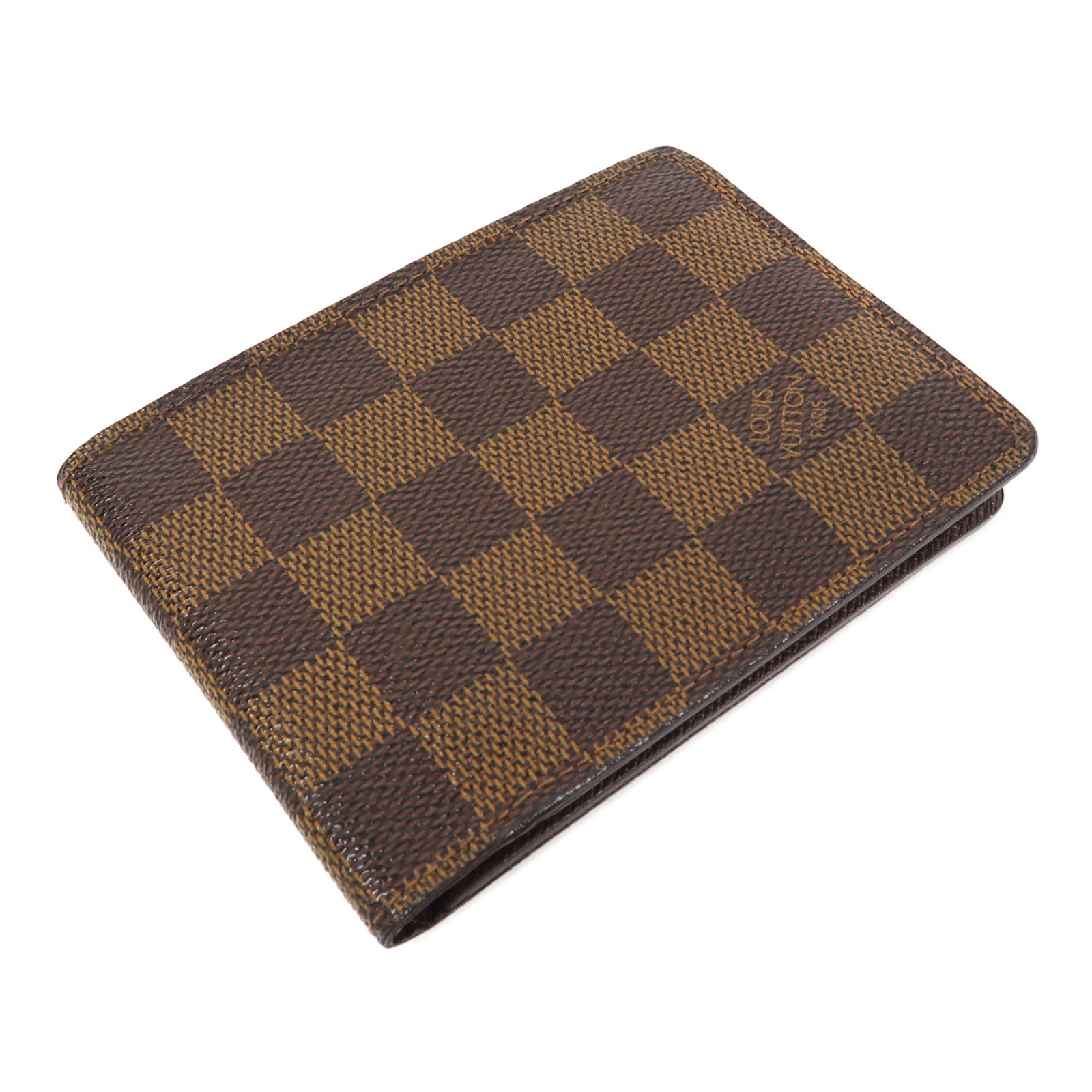 LOUIS VUITTON Damier Ebene Fold Wallet錢包啡色
