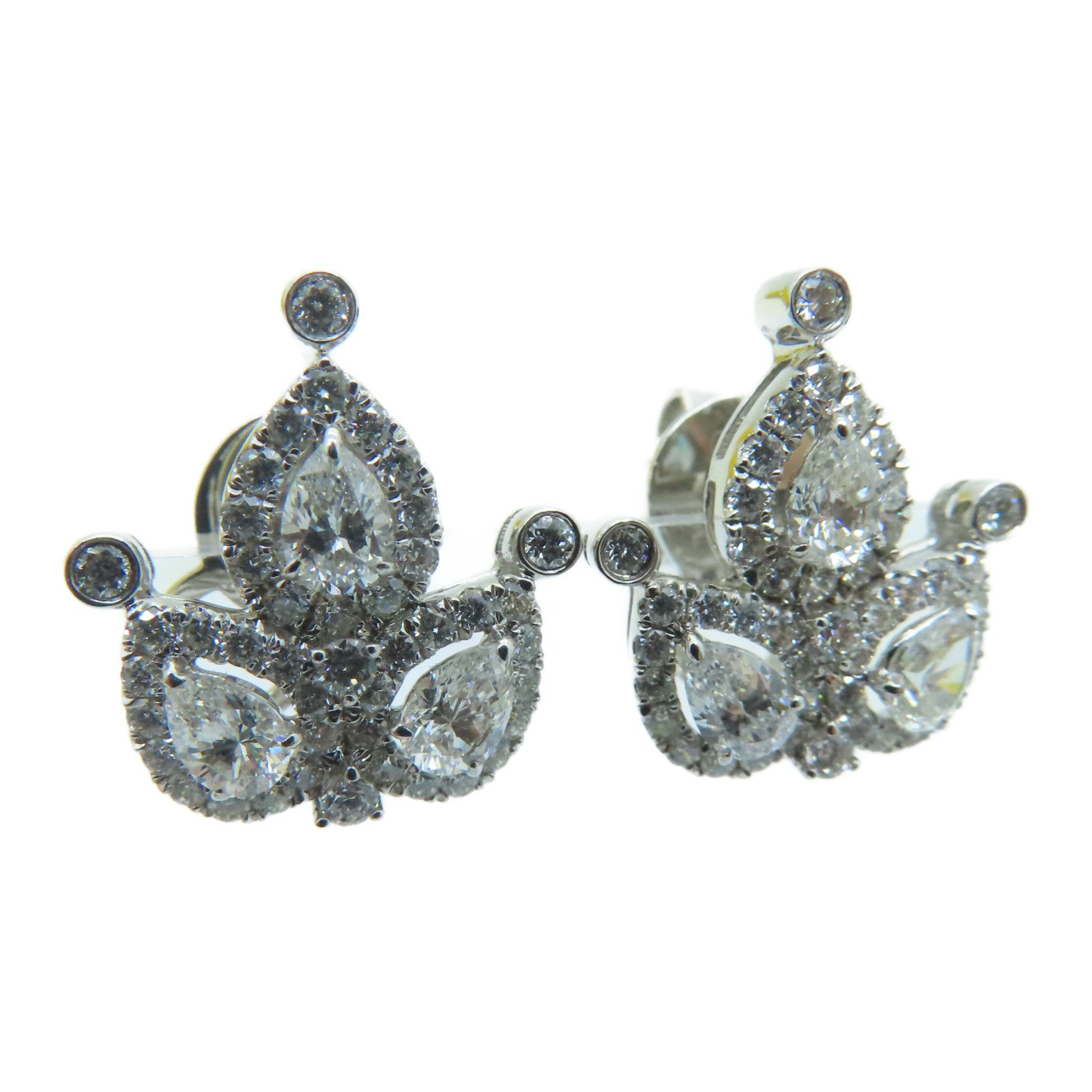 JEWELRY 【激減優惠】18K白金Diamond Earrings 0.502/0.128/0.810ct鑽石耳環
