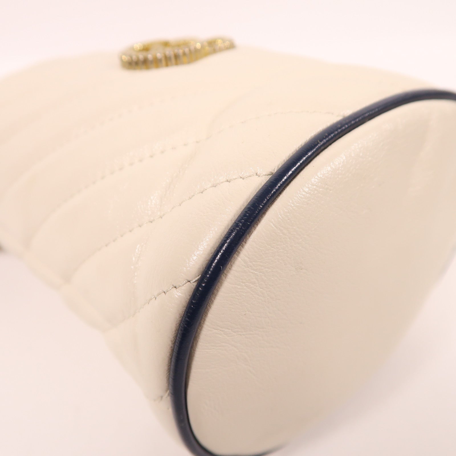 GUCCI 【激減優惠】牛皮皮革Bucket Bag金扣鏈帶肩背袋