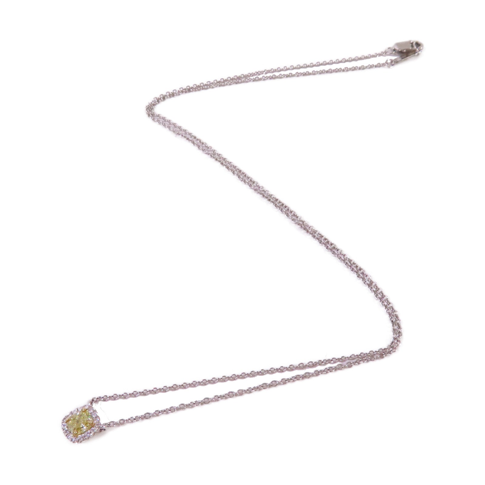TIFFANY＆CO PT950鉑金/18K白金/0.24ct鑽石Diamond Necklace項鍊