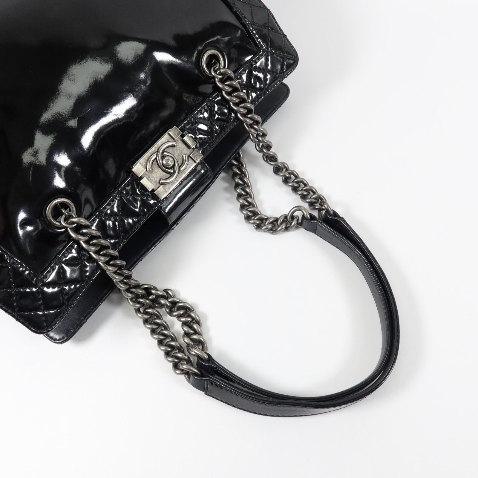 CHANEL 漆皮皮革Boy Tote Bag手挽袋