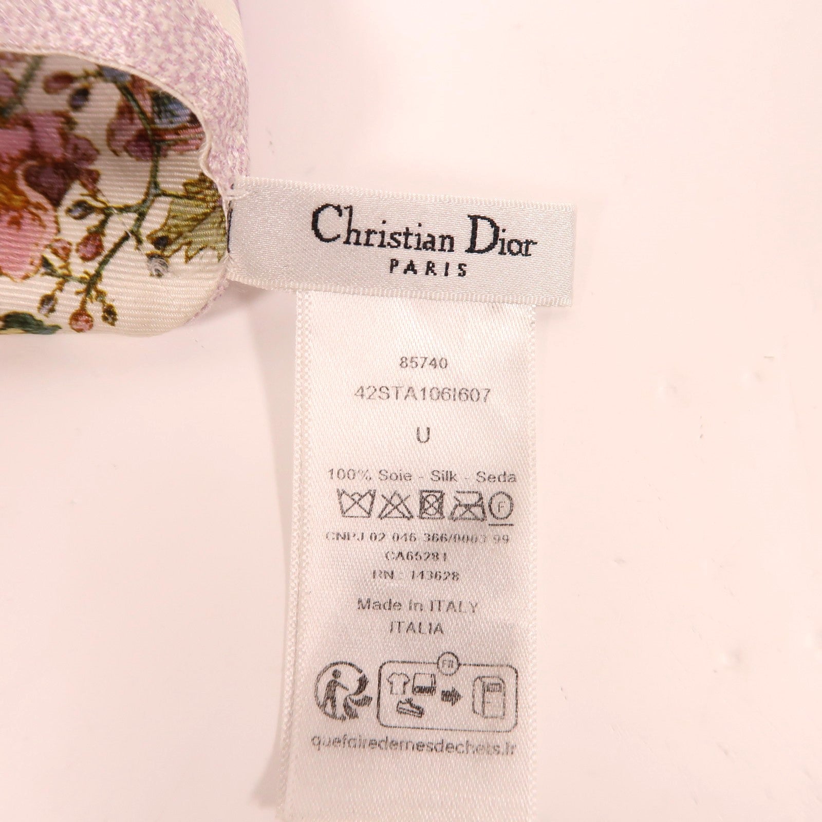Dior 絲質Scarf絲巾紫色/彩色