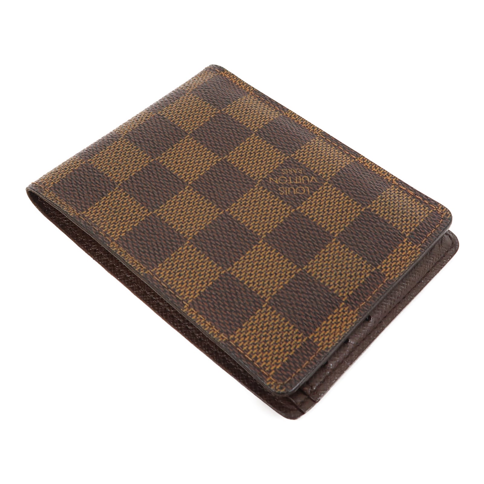 LOUIS VUITTON Damier Ebene Fold Wallet錢包啡色