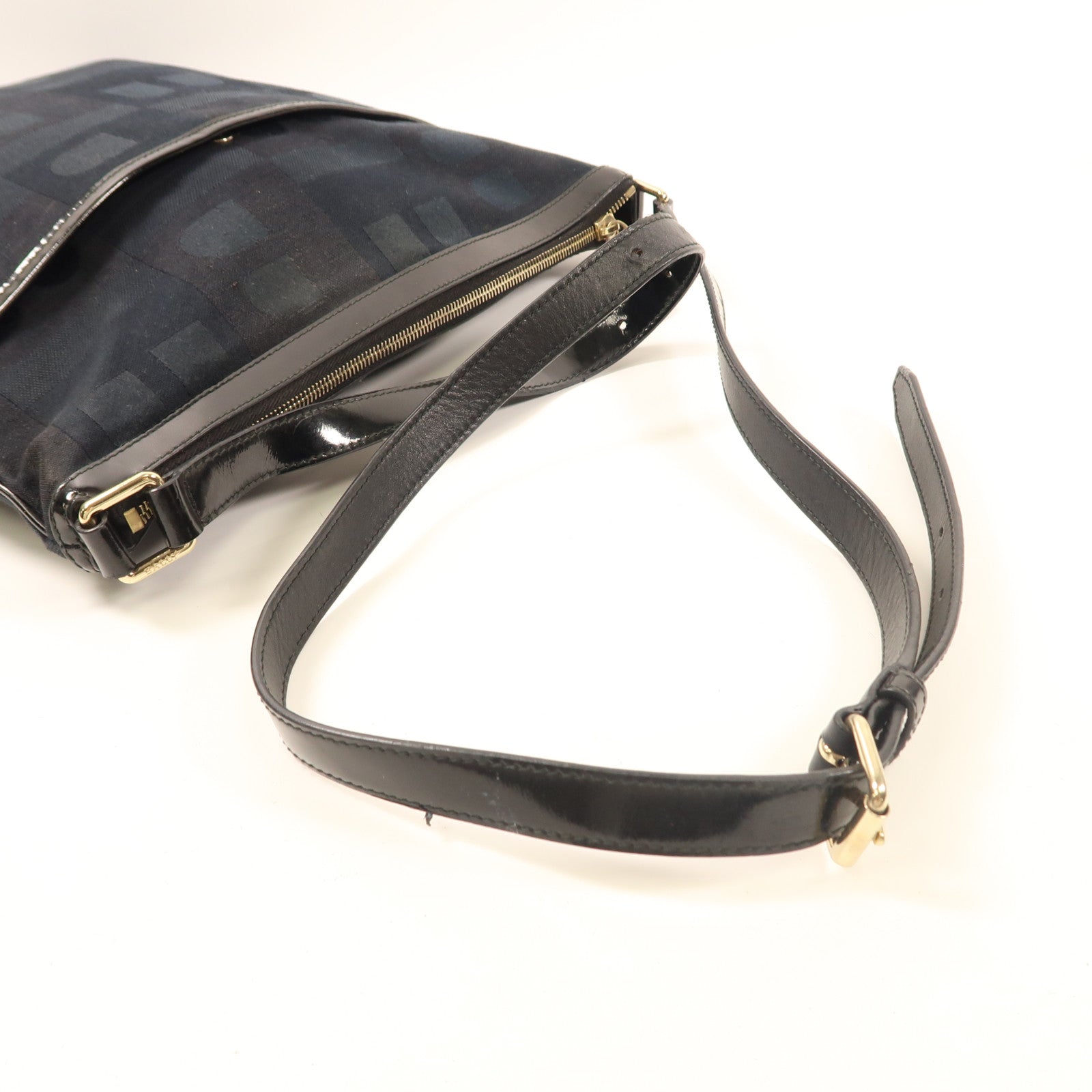 BALLY 【激減優惠】帆布Shoulder Bag銀扣肩背袋