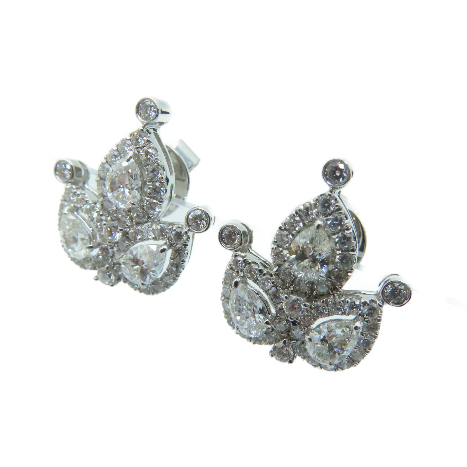 JEWELRY 【激減優惠】18K白金Diamond Earrings 0.502/0.128/0.810ct鑽石耳環