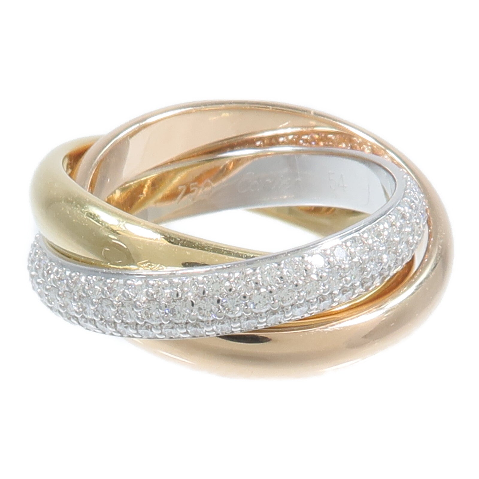 CARTIER 【激減優惠】18K黃金/白金/玫瑰金Trinity Diamond Ring鑽石戒指