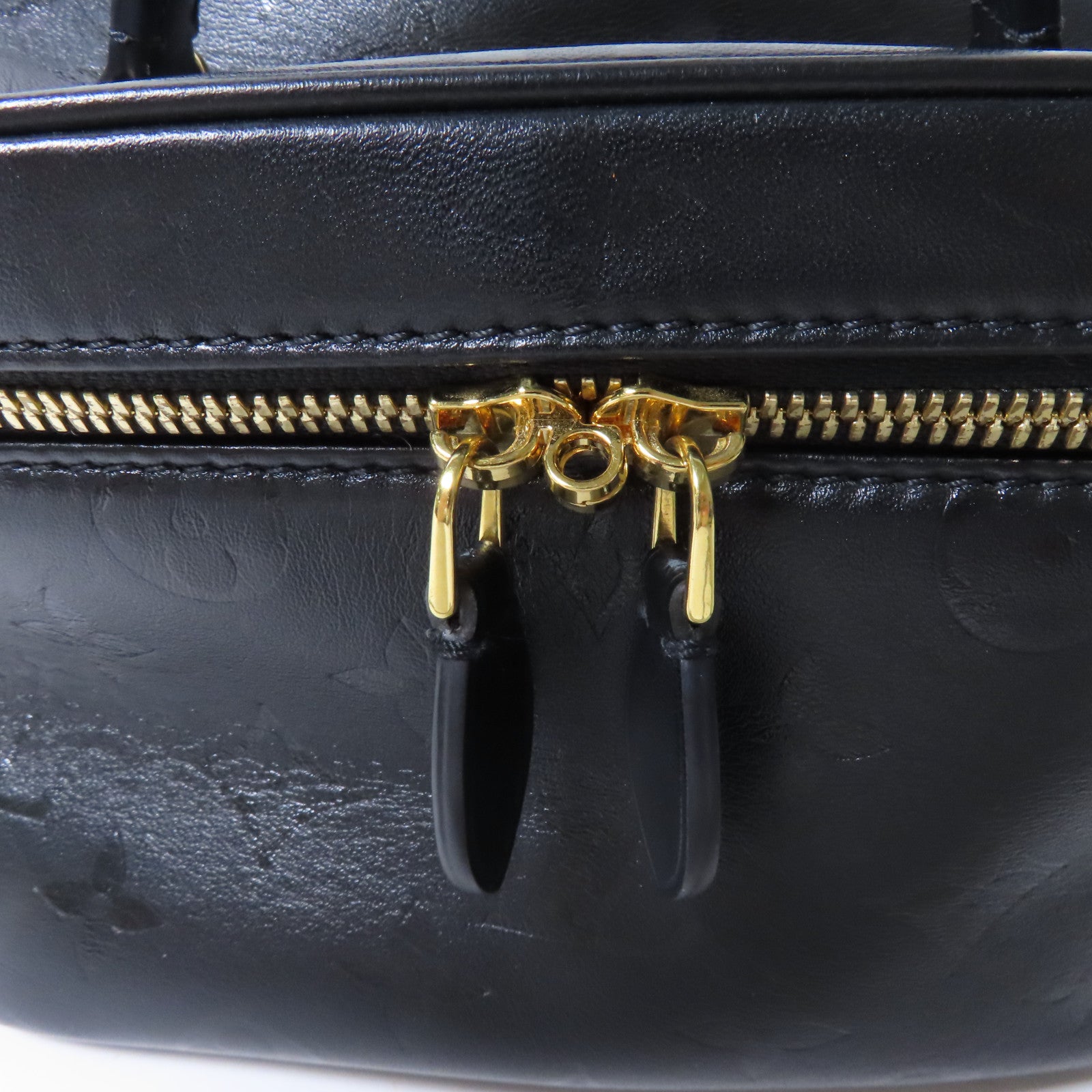 LOUIS VUITTON 【激減優惠】Monogram Ink Vanity PM金扣鏈帶手挽肩背兩用袋黑色