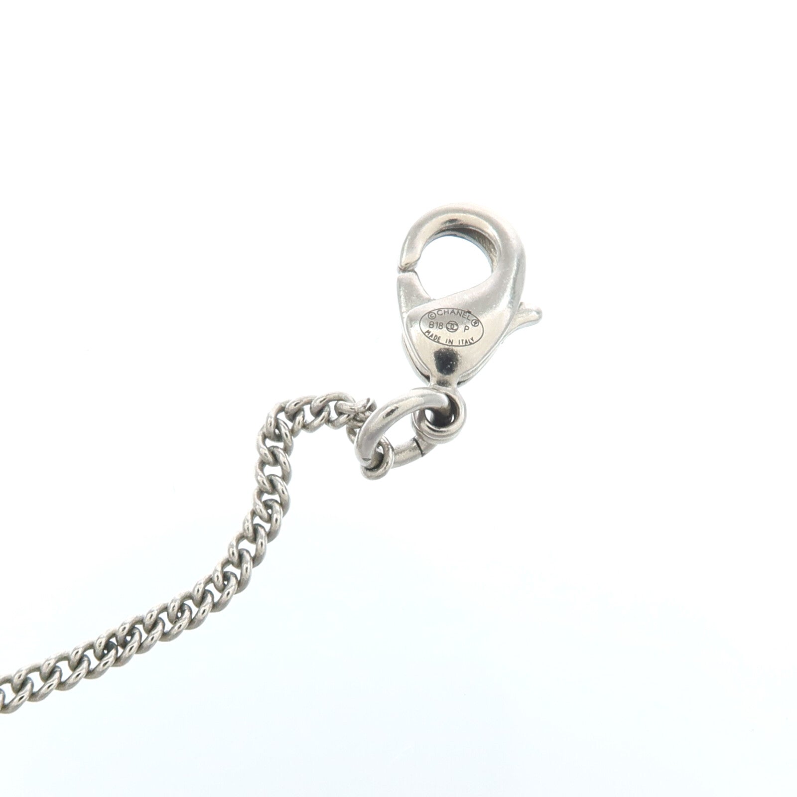 CHANEL 金屬Crystal CC Open Bow Necklace項鍊