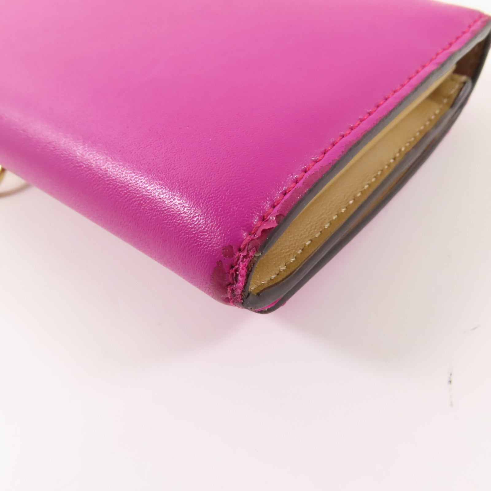FENDI 【激減優惠】牛皮皮革Long Wallet金扣長錢包