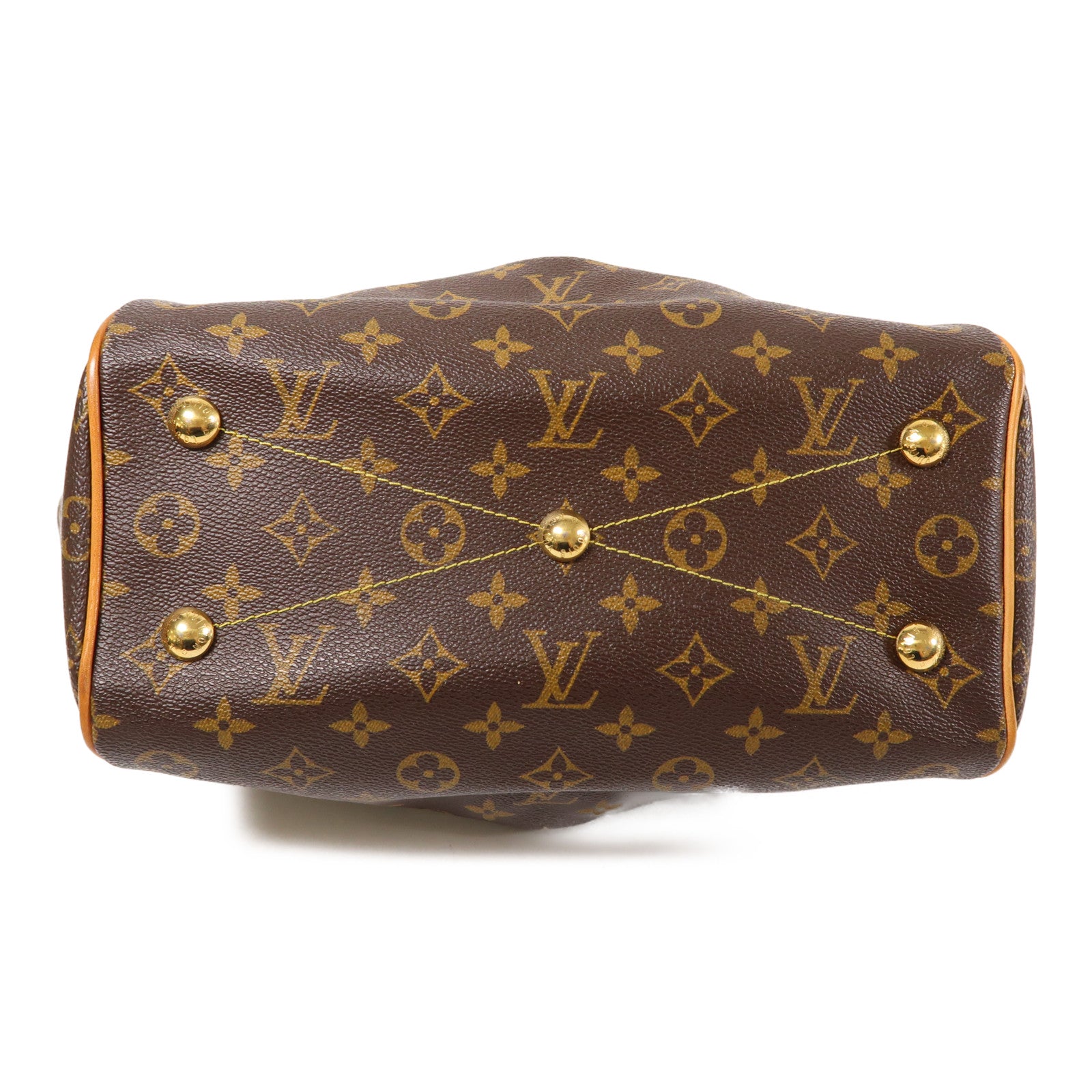 LOUIS VUITTON Monogram Tivoli PM金扣手挽袋