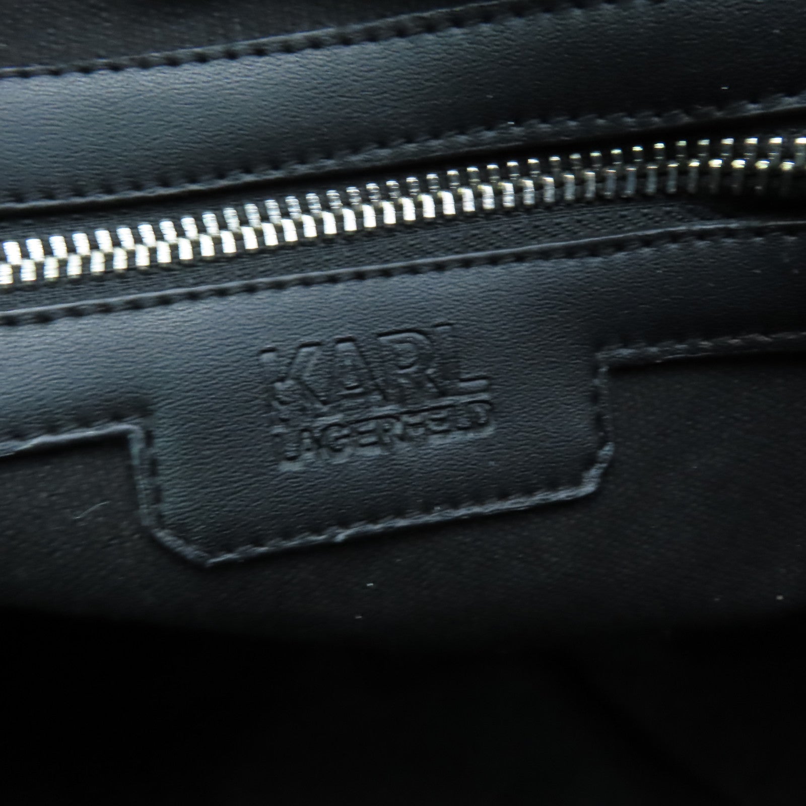 SELECTION 【激減優惠】帆布Karl Lagerfeld Tote Bag銀扣手挽袋黑色
