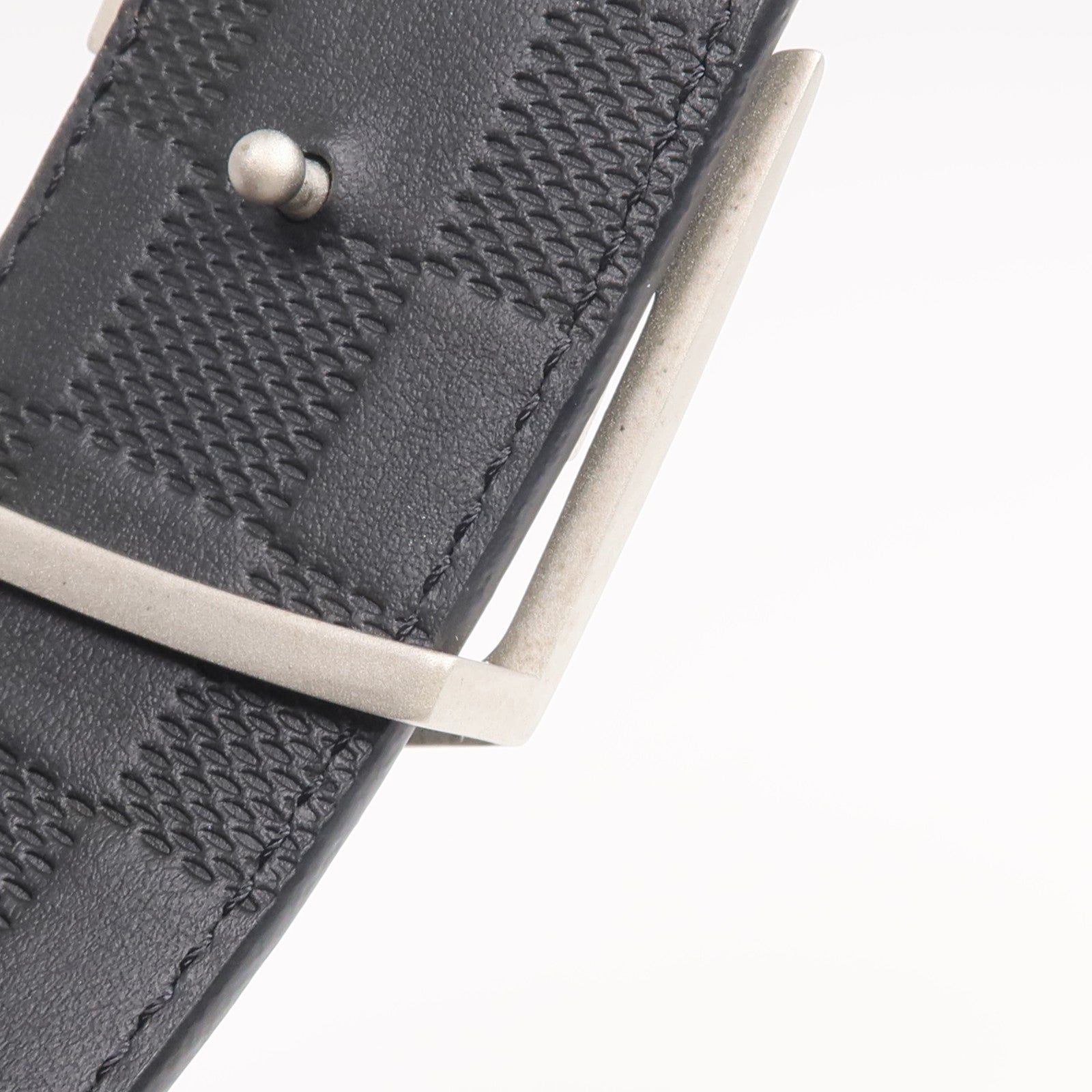 LOUIS VUITTON Damier Infini Belt銀扣皮帶