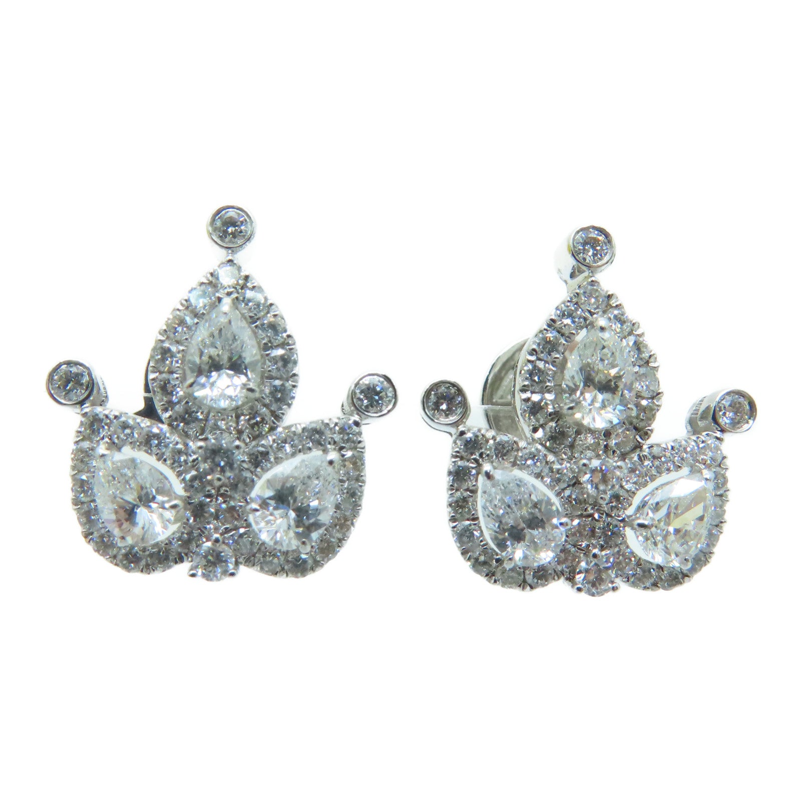 JEWELRY 【激減優惠】18K白金Diamond Earrings 0.502/0.128/0.810ct鑽石耳環
