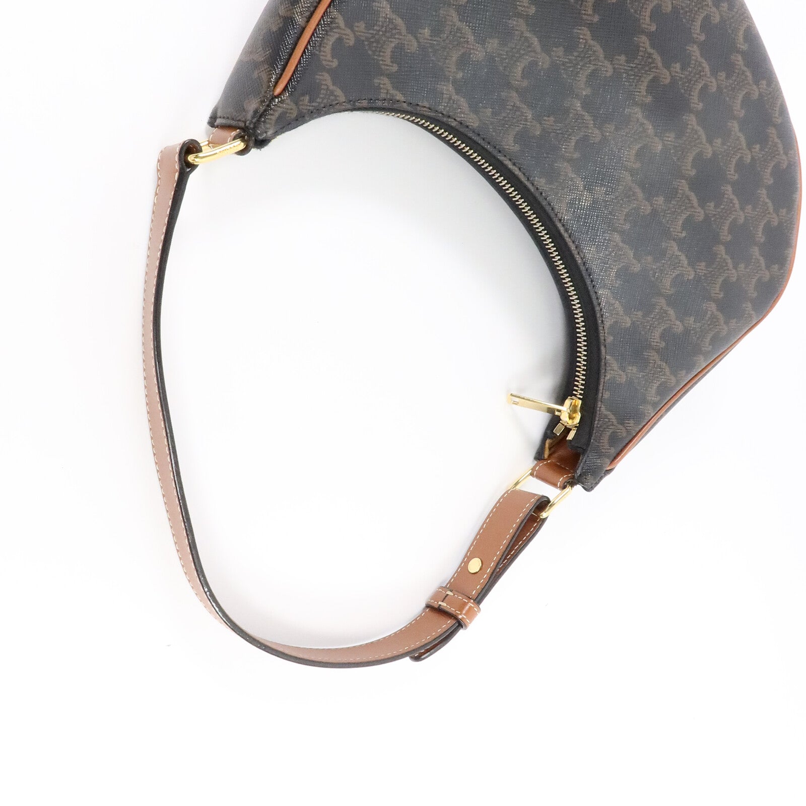 CELINE 塗層帆布Triomphe Ava Medium肩背袋