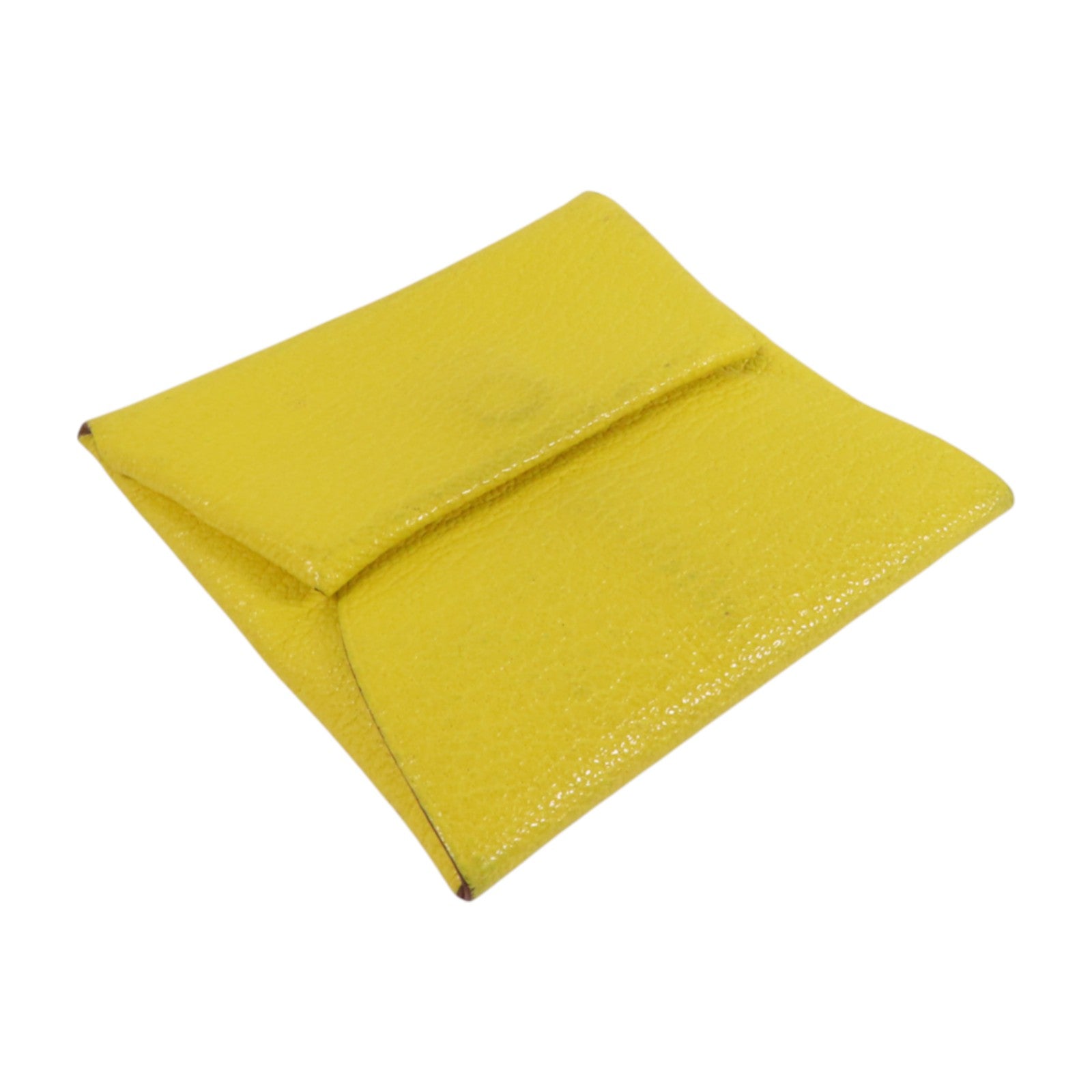 HERMES Chevre皮革Bastia銀扣零錢包