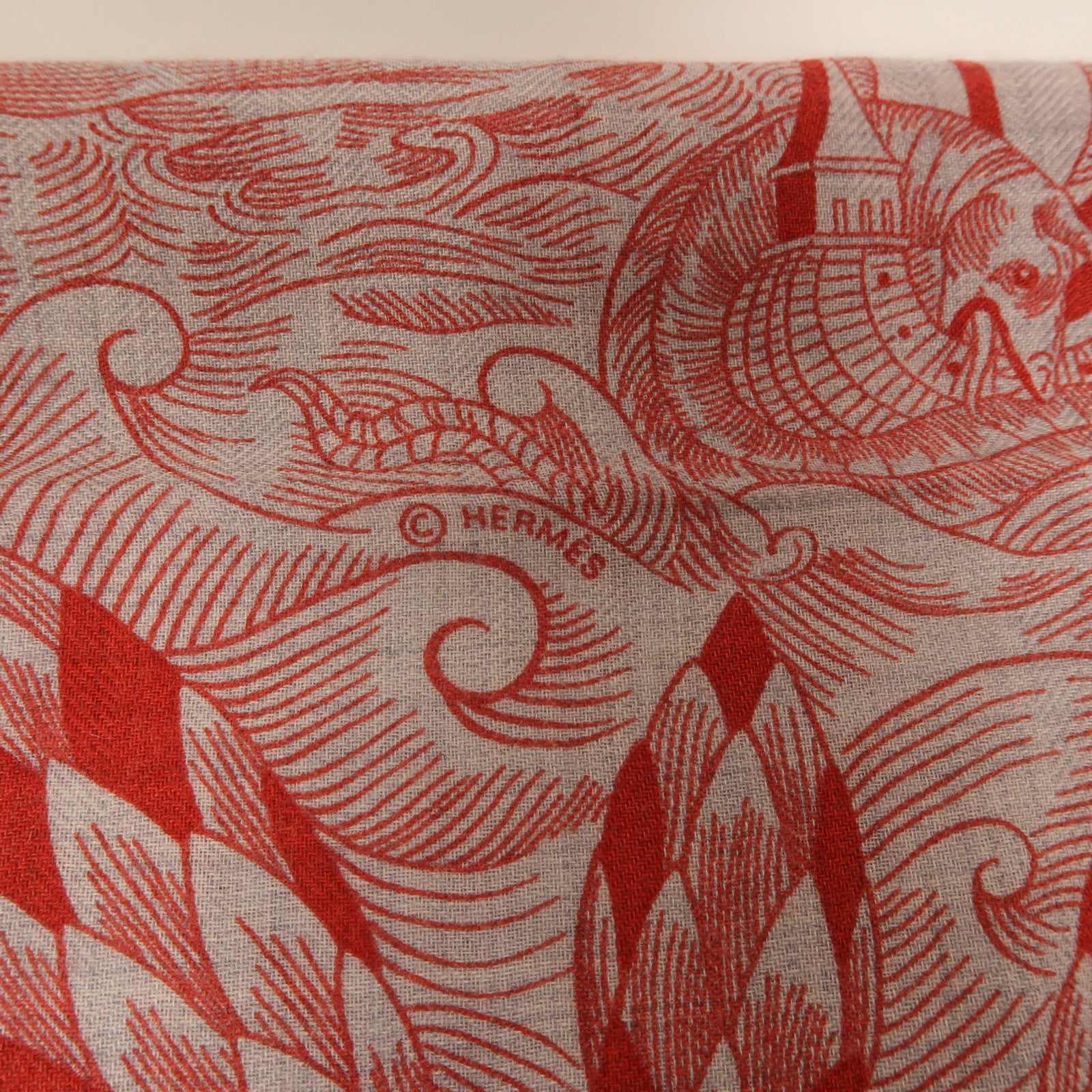 HERMES Cashmere/Silk Cosmographia Universalis Scarf絲巾
