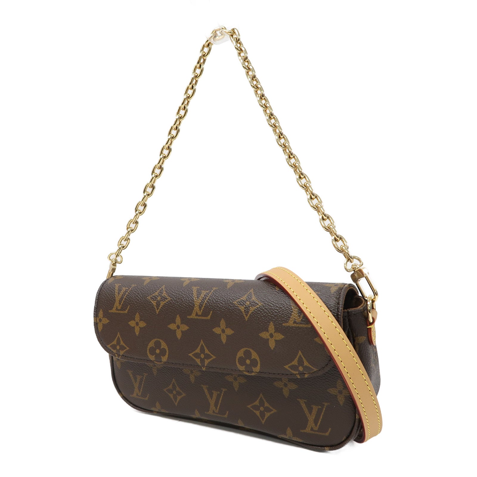 LOUIS VUITTON Monogram Wallet On Chain Ivy金扣肩背袋啡色