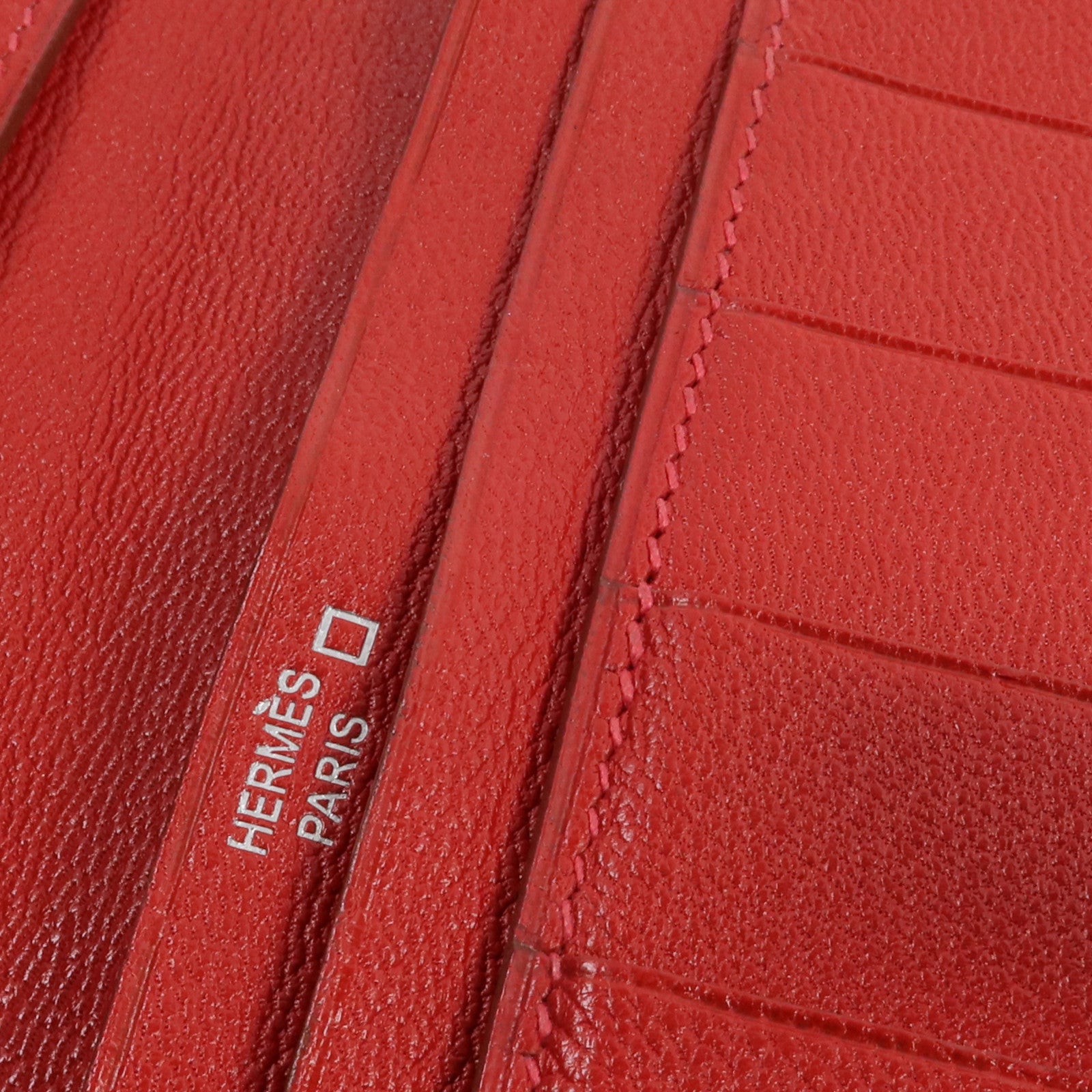 HERMES 【激減優惠】鱷魚皮革Bearn Long Wallet長錢包Geranium