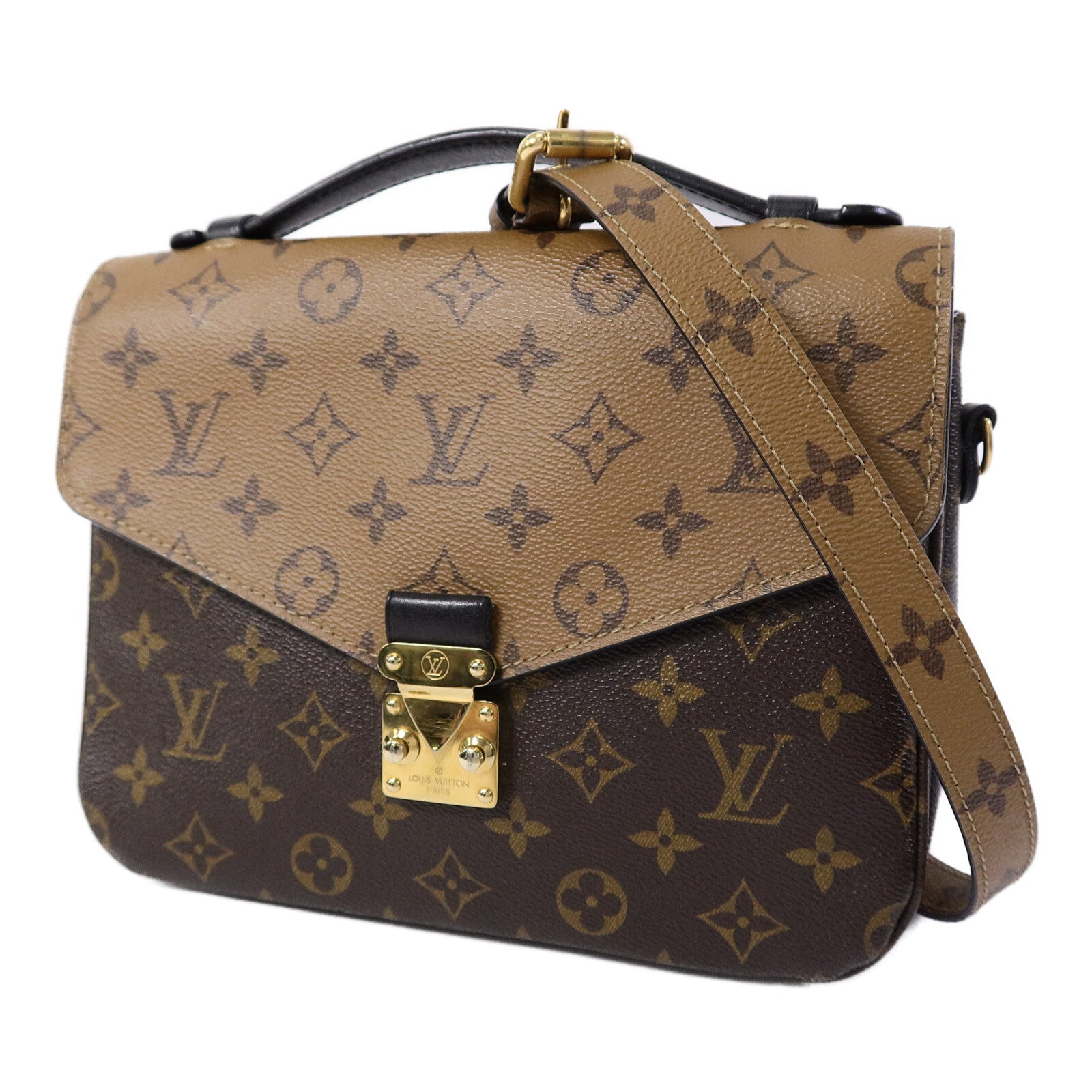 LOUIS VUITTON Monogram Reverse Pochette Metis手挽肩背兩用袋