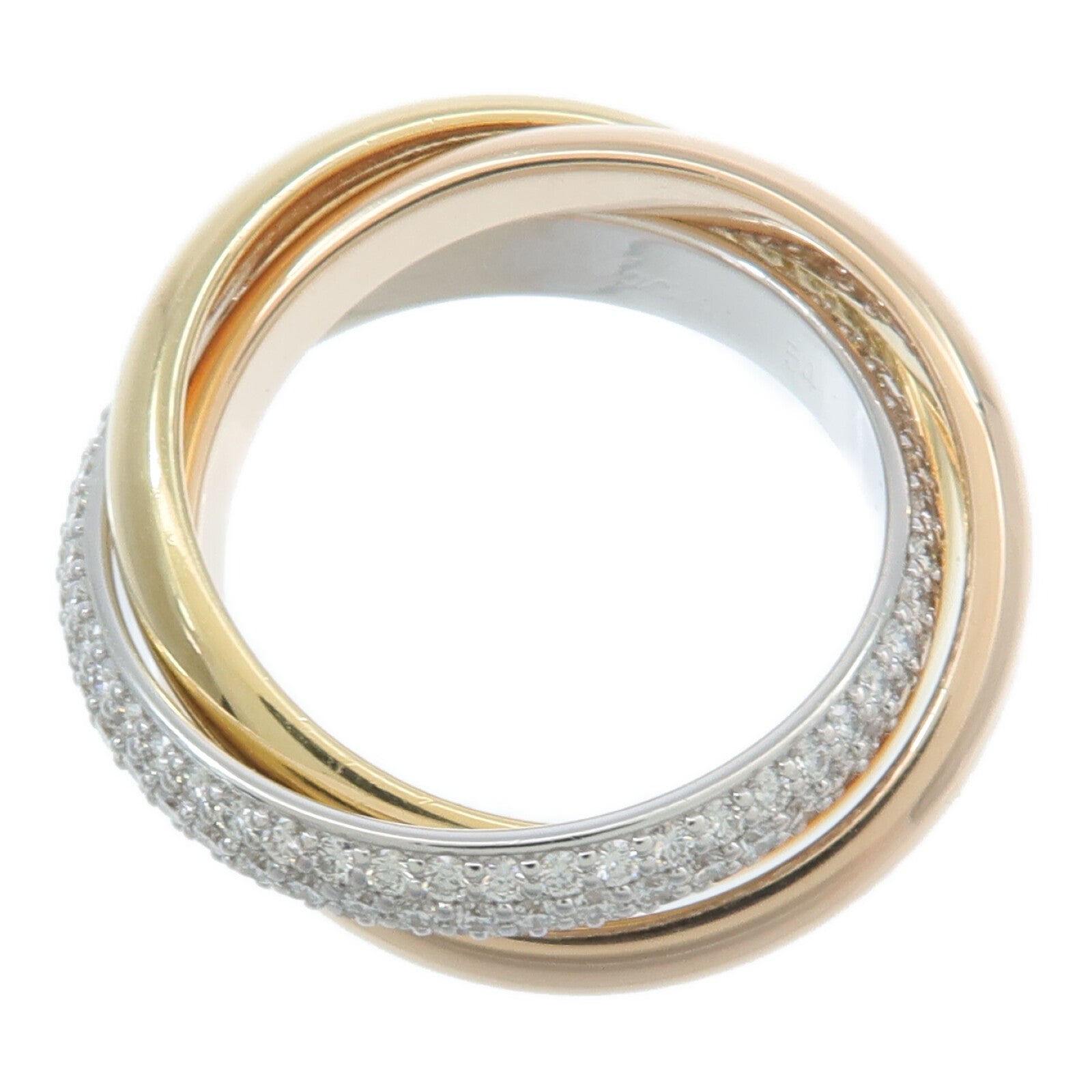CARTIER 【激減優惠】18K黃金/白金/玫瑰金Trinity Diamond Ring鑽石戒指