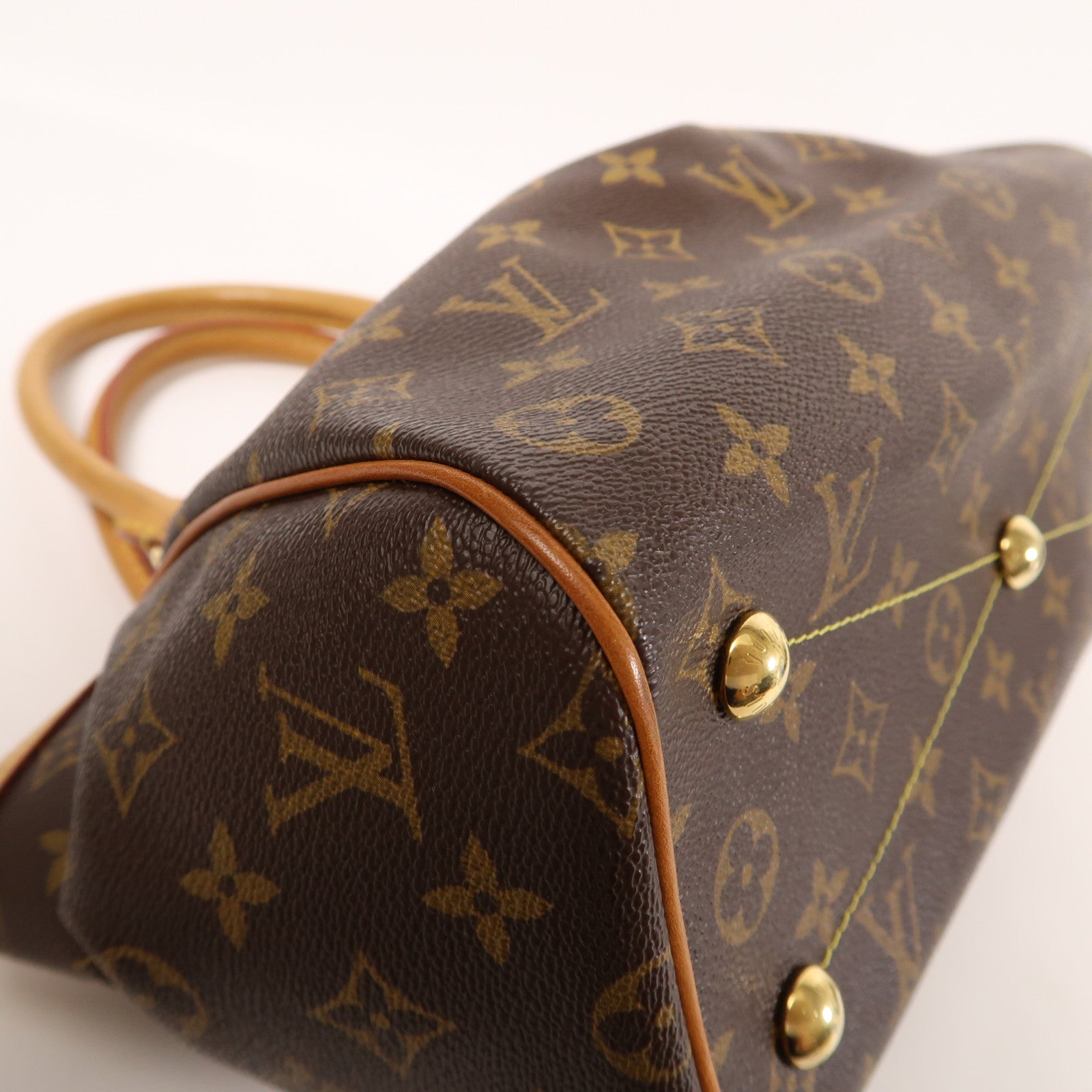 LOUIS VUITTON LV GHW Tivoli PM Shoulder Handbag M40143 Monogram Brown