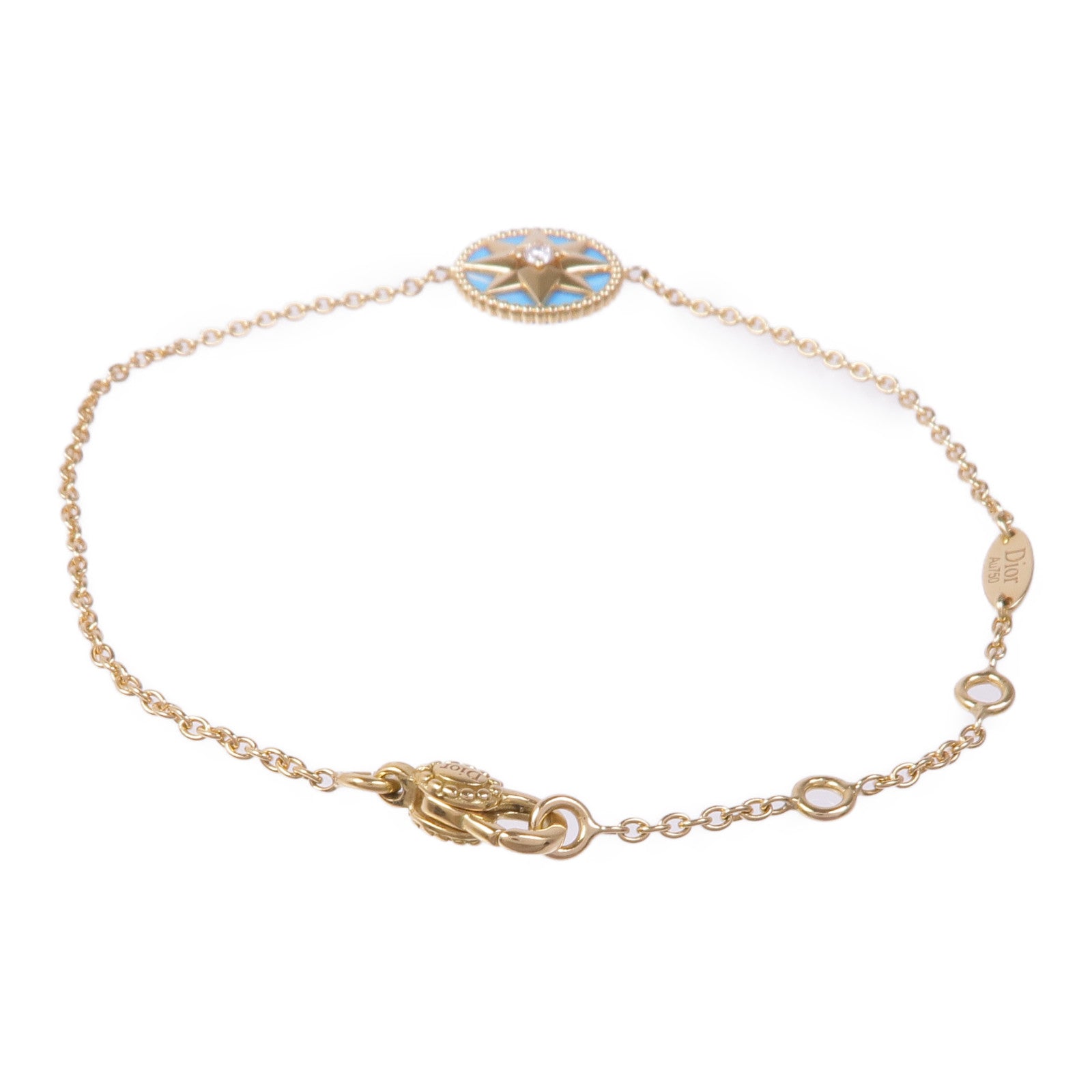 Dior 18K黃金Rose Des Vents鑽石手鏈