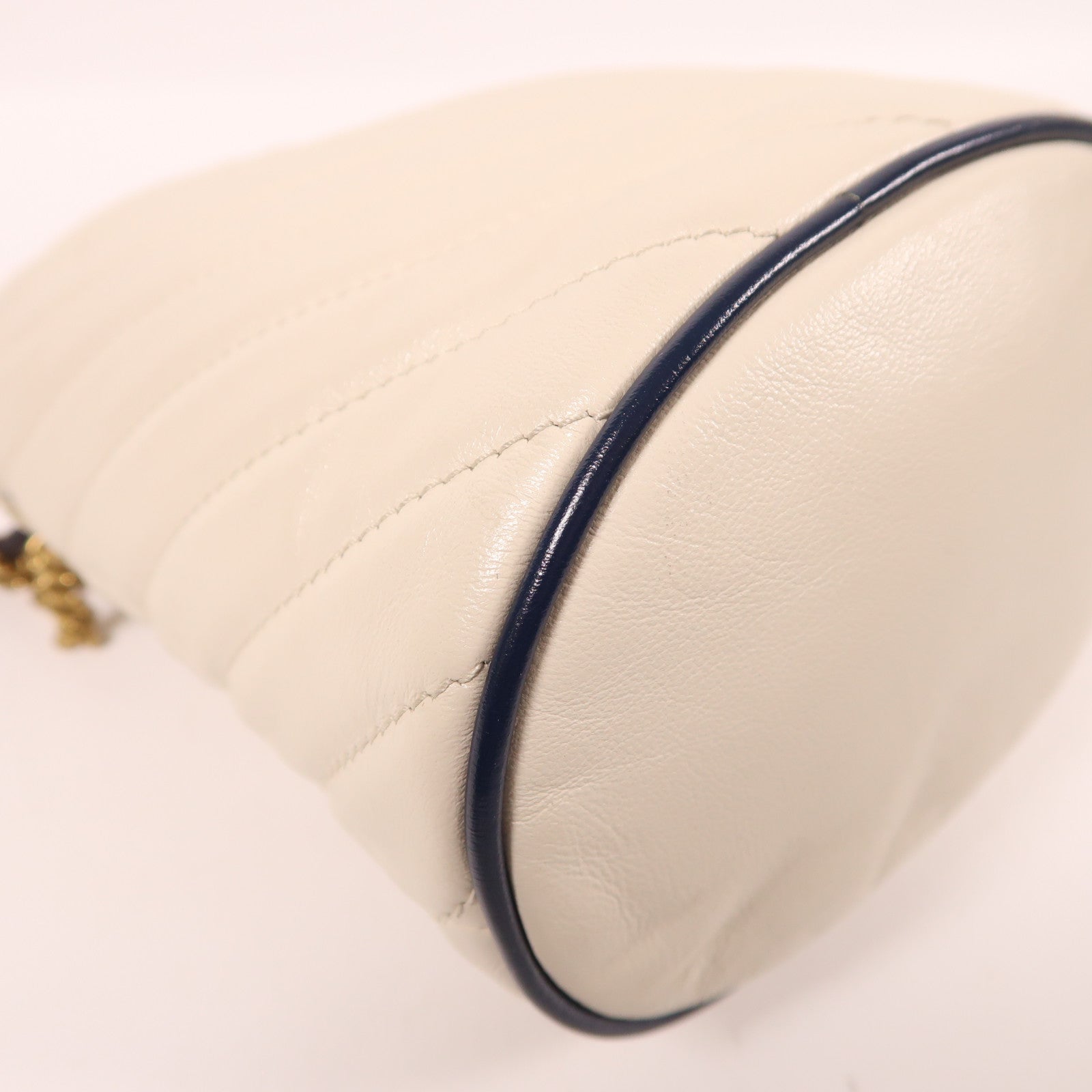 GUCCI 【激減優惠】牛皮皮革Bucket Bag金扣鏈帶肩背袋