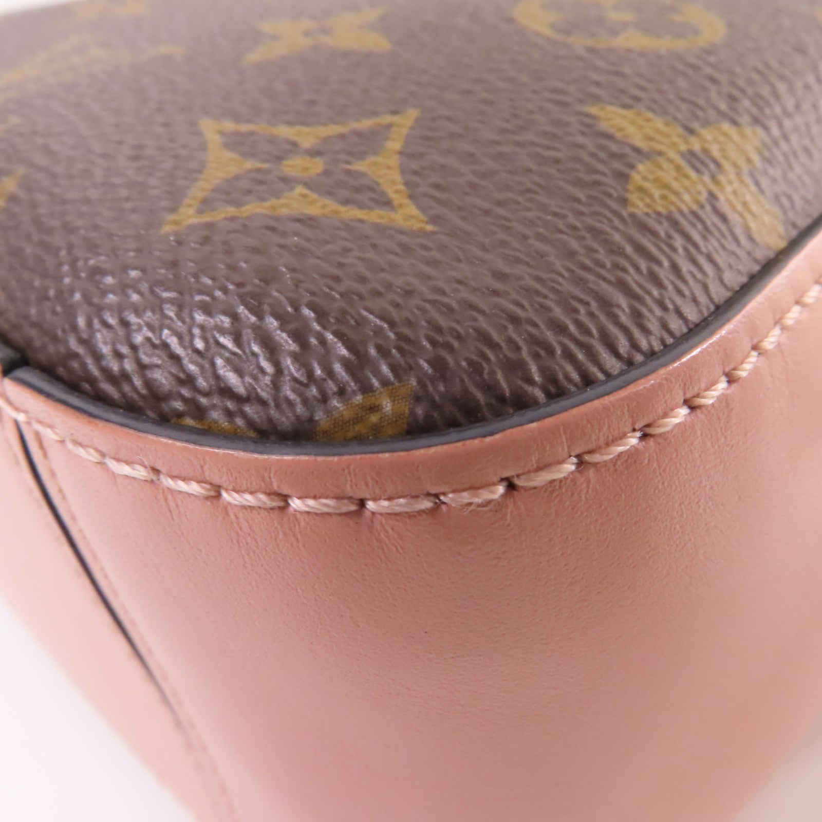LOUIS VUITTON 【激減優惠】Monogram Saintonge 2Way Shoulder Bag金扣手挽肩背兩用袋啡色/粉紅色