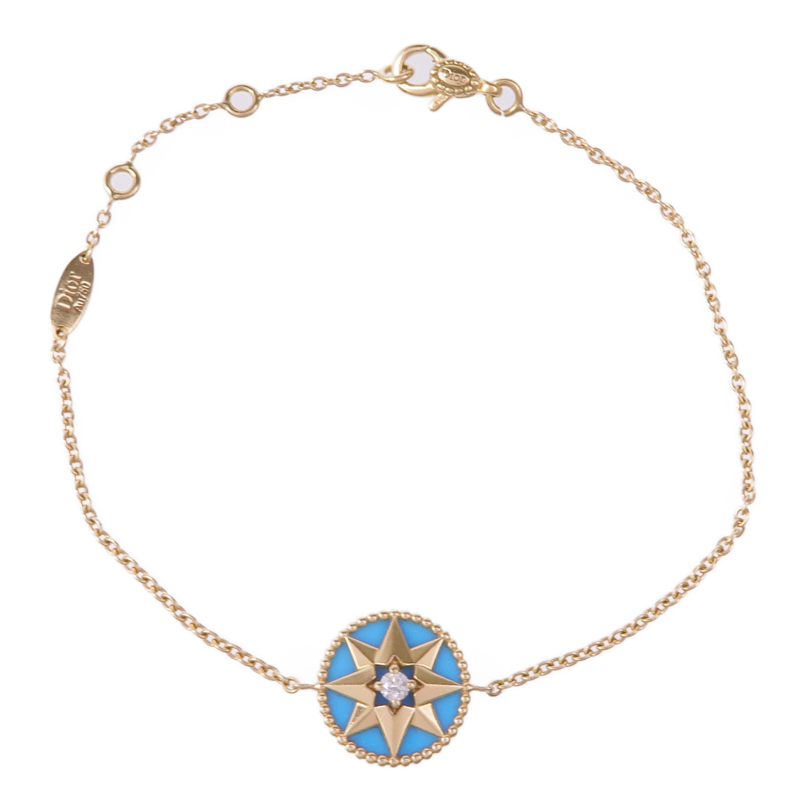 Dior 18K黃金Rose Des Vents鑽石手鏈