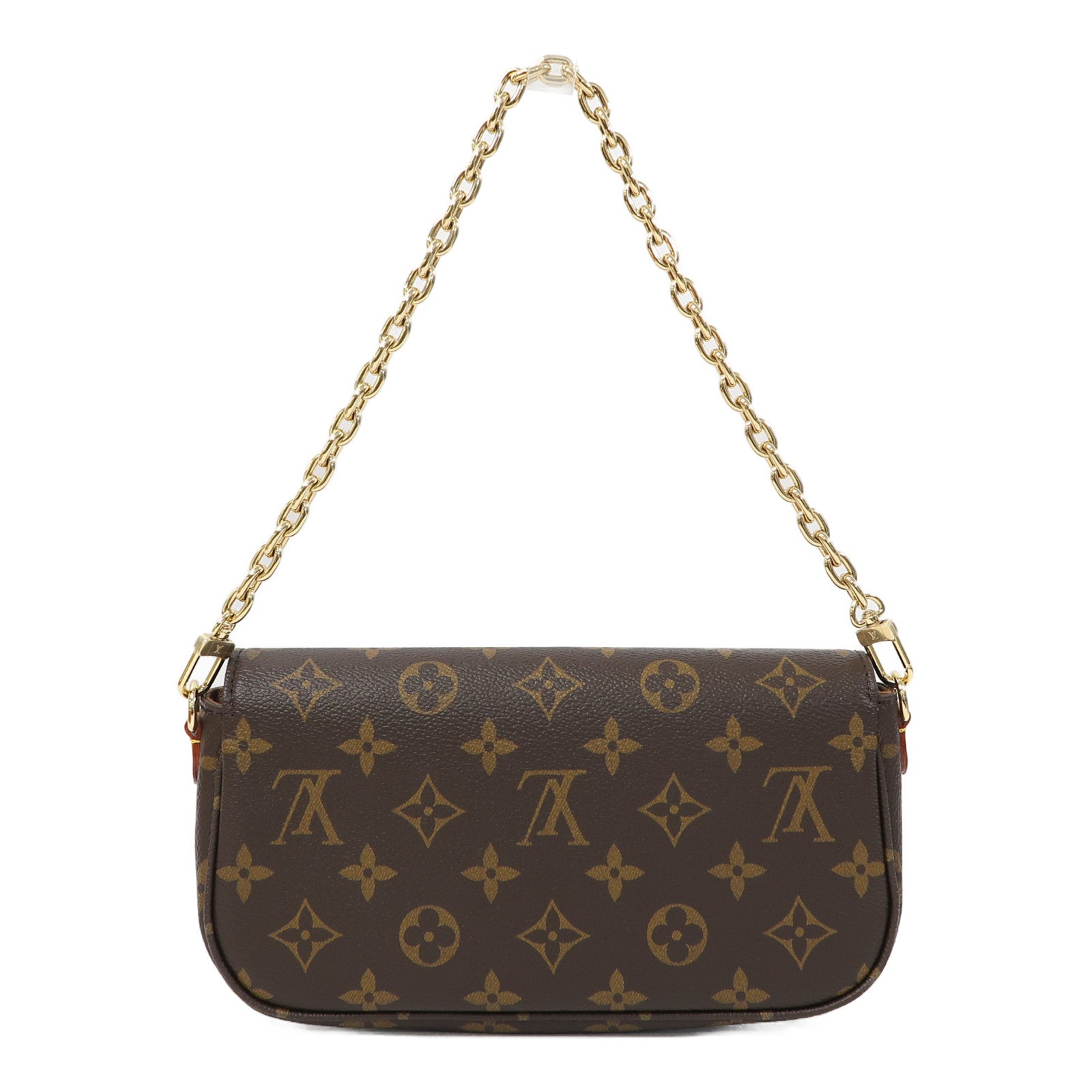 LOUIS VUITTON Monogram Wallet On Chain Ivy金扣肩背袋啡色