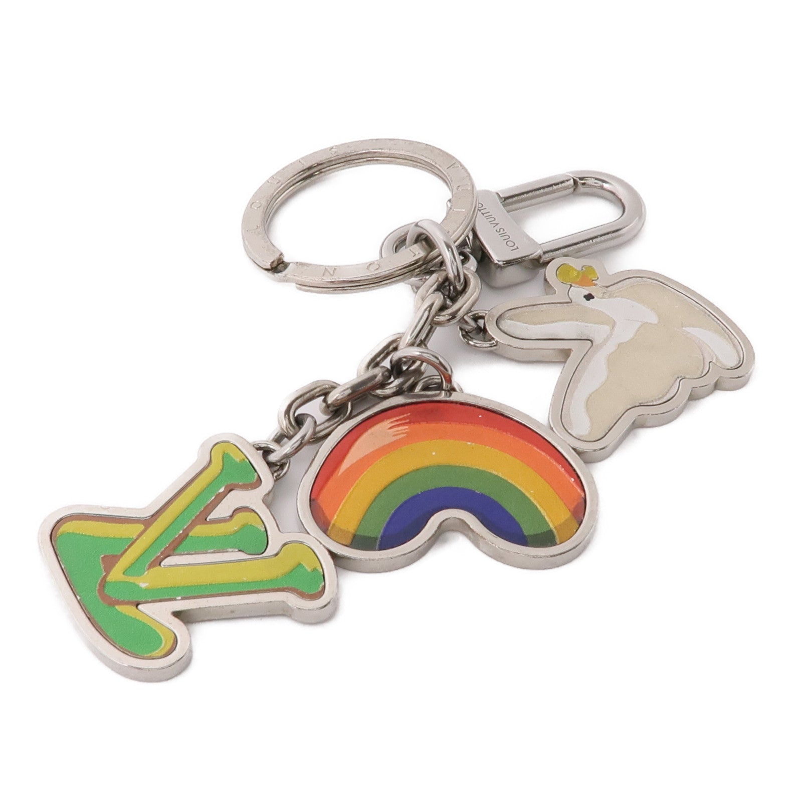 LOUIS VUITTON 金屬Good Vibes Key Ring鑰匙圈銀色/彩色