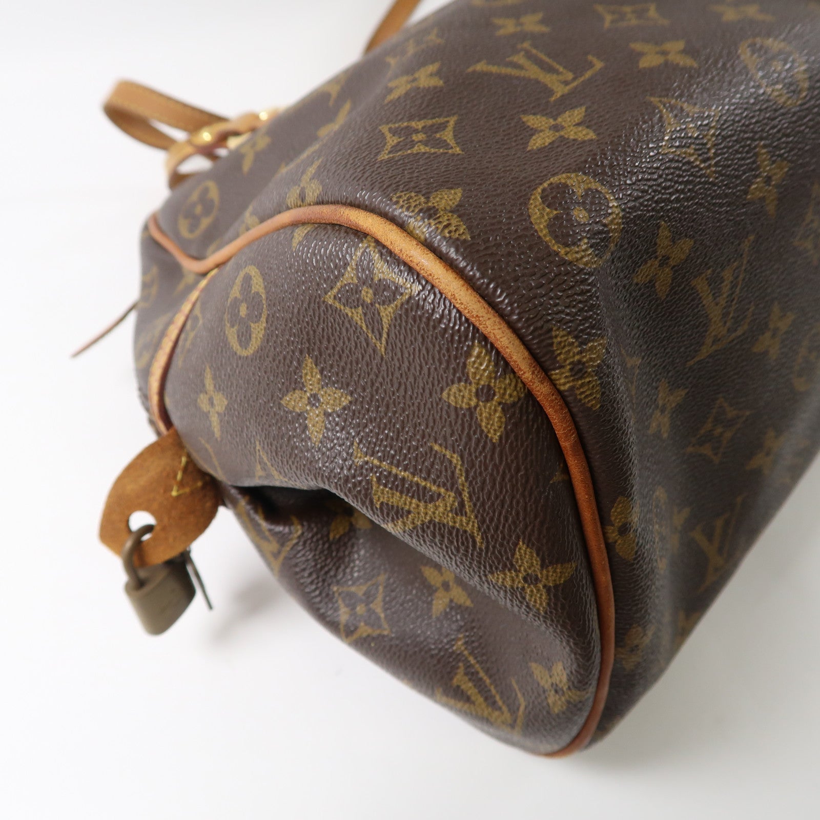 LOUIS VUITTON Monogram Montorgueil GM金扣肩背袋棕色