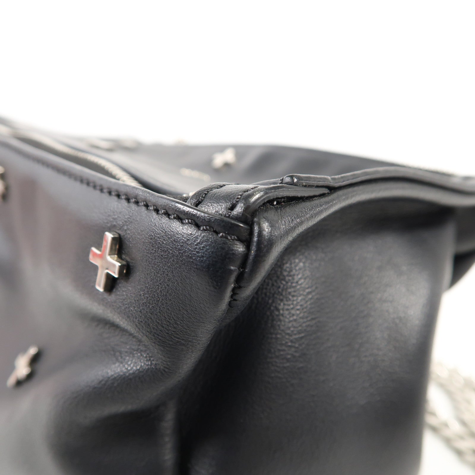 GIVENCHY 牛皮皮革Pandora銀扣鏈帶肩背袋